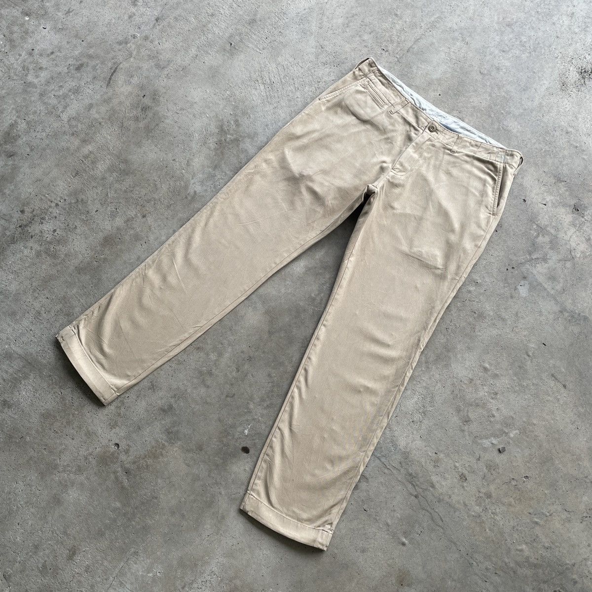 Xlarge Vintage X-Large Khaki Faded Trousers Casual Pants W37 Size US 37 - 2 Thumbnail