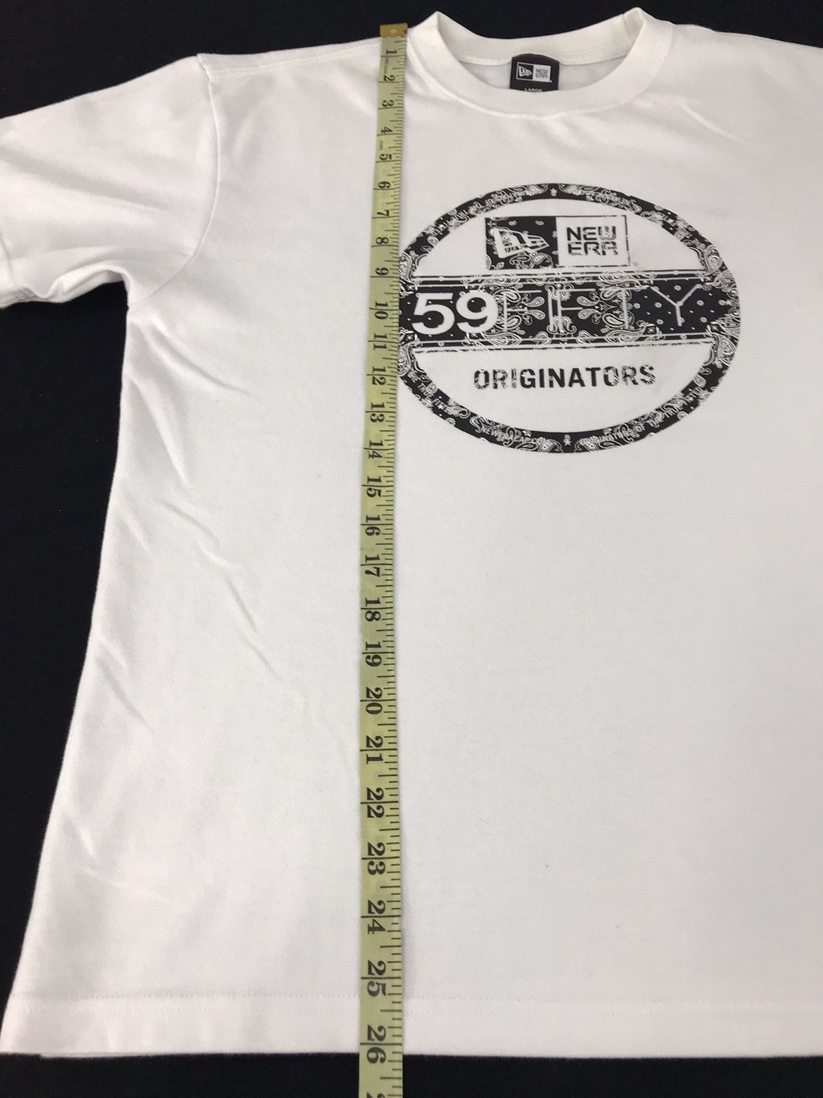 New Era × Vintage Vintage New Era Oroginator Big Paisley Logo T-shirt Printed Size US L / EU 52-54 / 3 - 10 Thumbnail