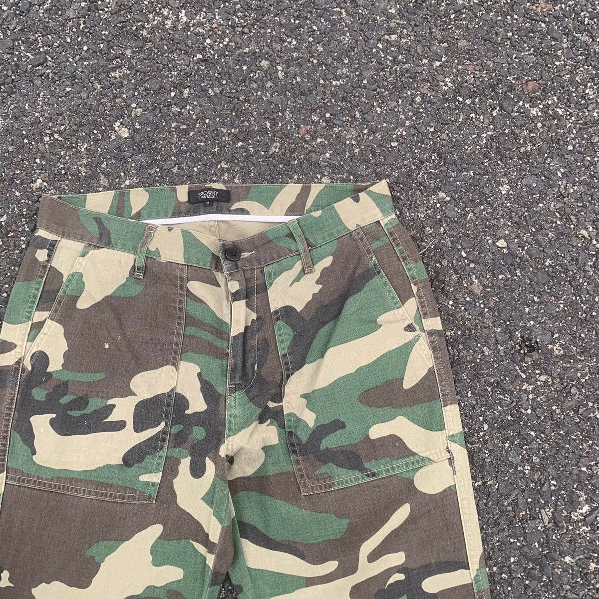 Hunter × Japanese Brand Camouflage Baker Pants Vintage Browny Fatigue Pants Size US 32 / EU 48 - 4 Thumbnail