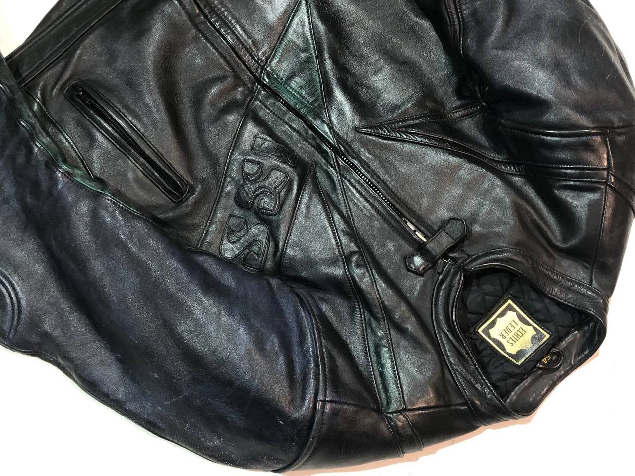 Japanese Brand IXS Leather Jacket Vintage Racing Black Size US M / EU 48-50 / 2 - 5 Thumbnail