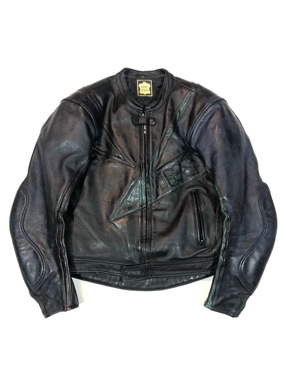 IXS Leather Jacket Vintage Racing Black