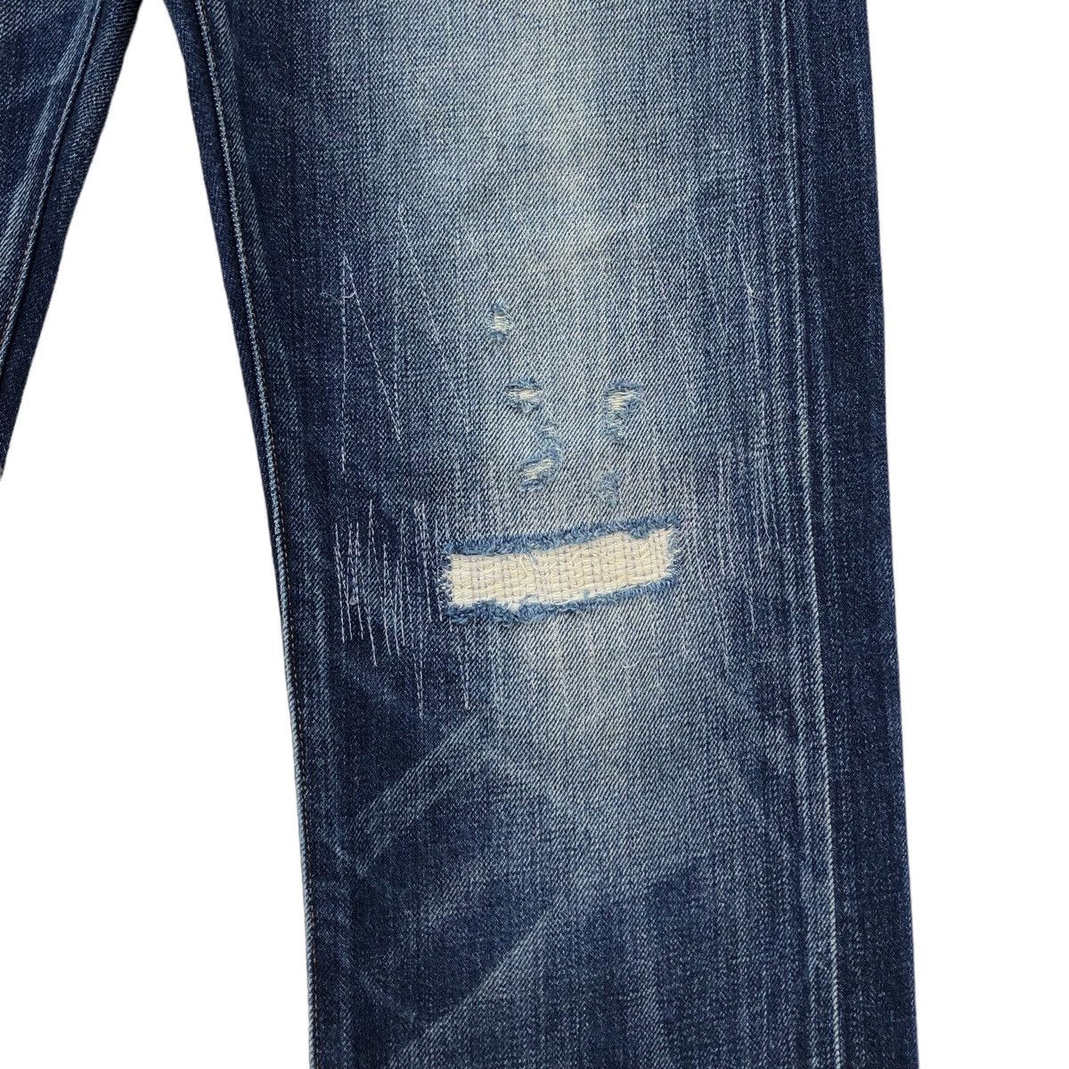Japanese Brand Japanese indigo blue UNIQLO distressed Selvedge Denim Jeans Size US 32 / EU 48 - 6 Thumbnail
