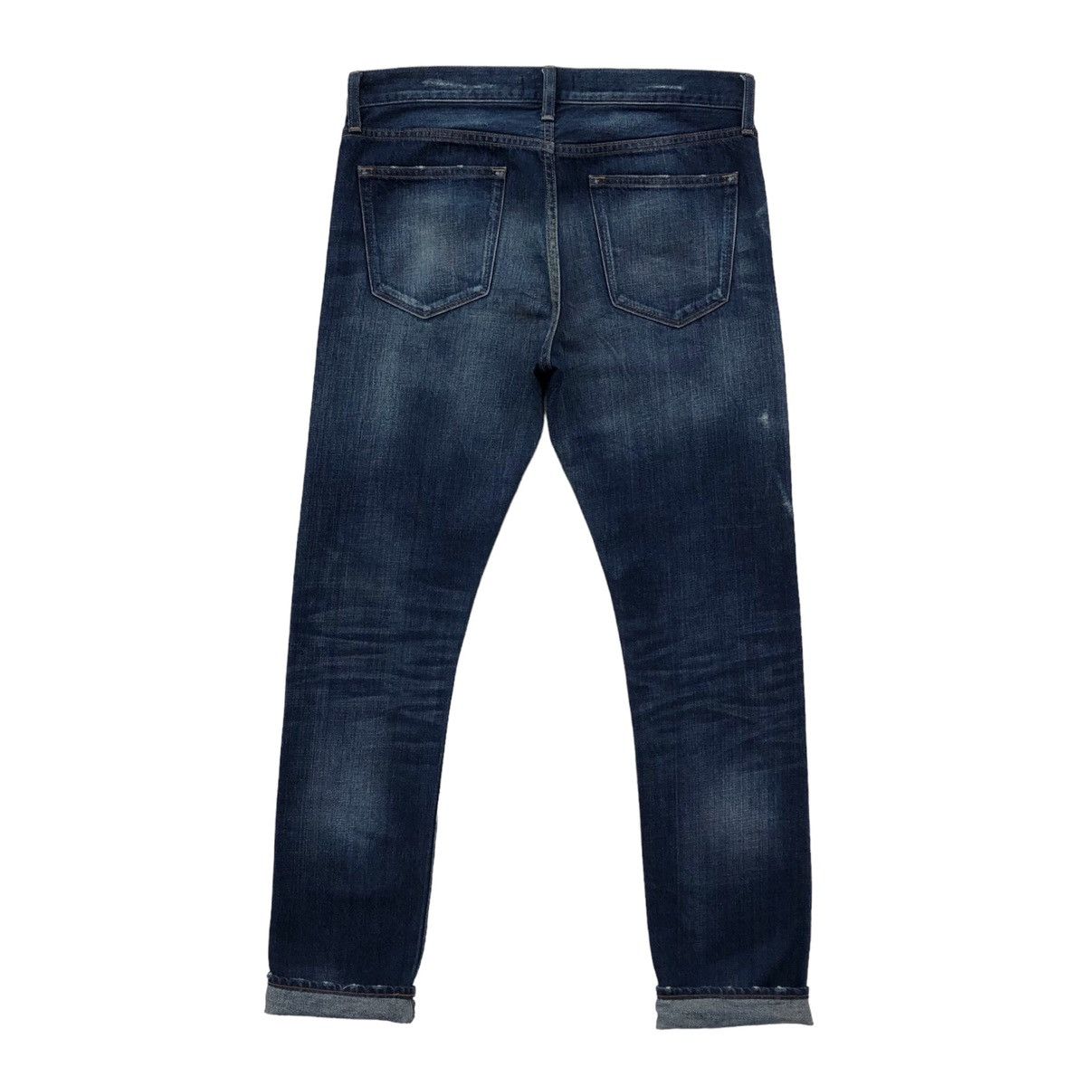 Japanese Brand Japanese indigo blue UNIQLO distressed Selvedge Denim Jeans Size US 32 / EU 48 - 13 Thumbnail