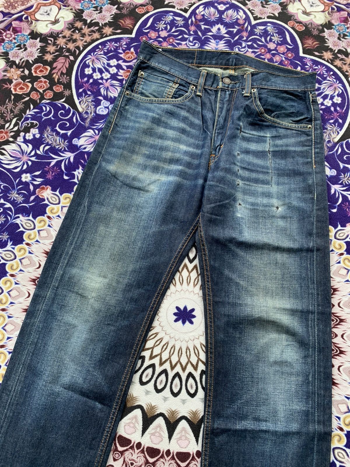 Levi's Vintage Clothing Levis 505 Faded Wash Denim Size US 32 / EU 48 - 4 Thumbnail