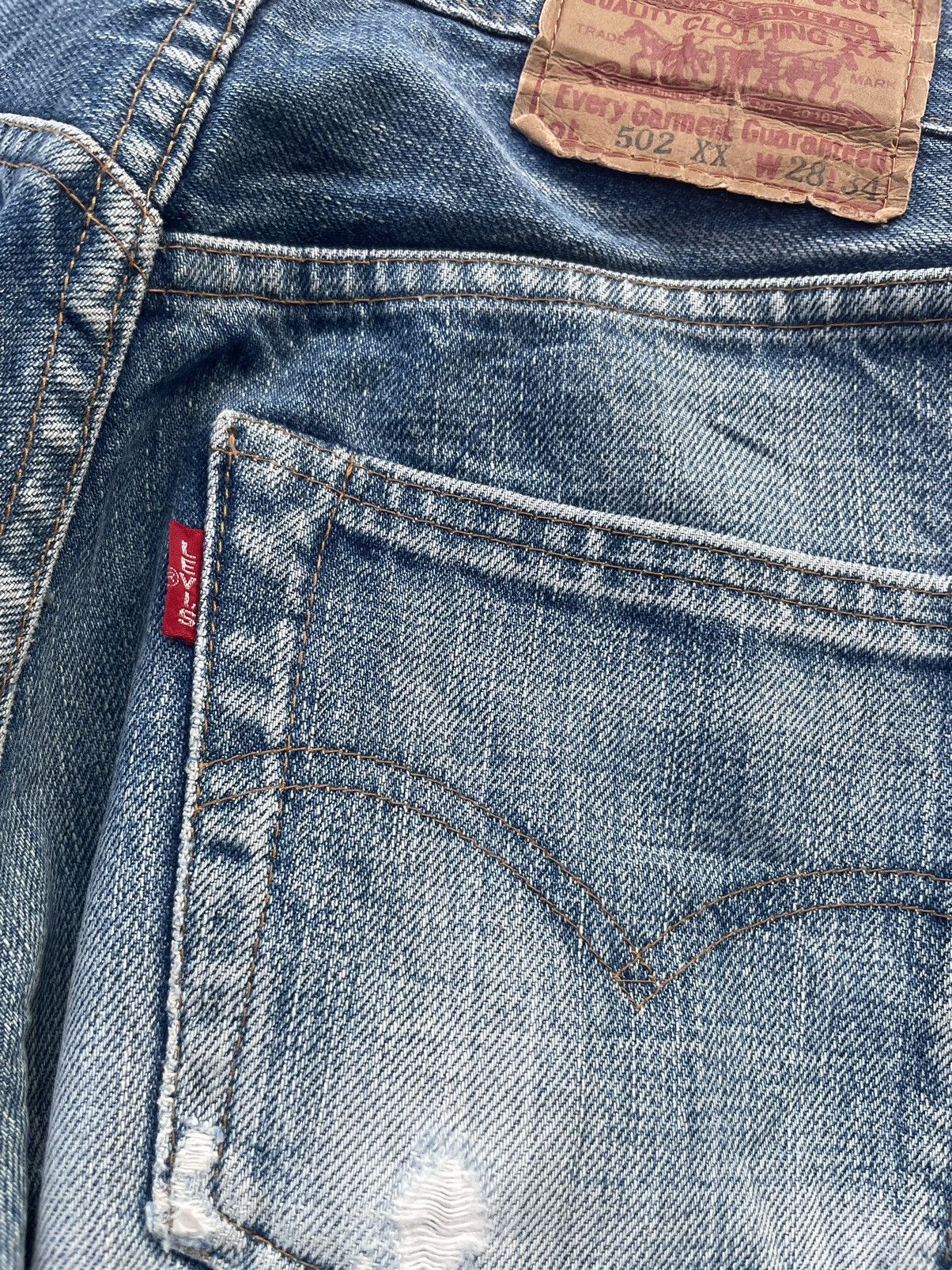 Levi's × Vintage Vintage 1991 Levis Lot 502 XX E Selvedge Denim Size US 28 / EU 44 - 5 Thumbnail