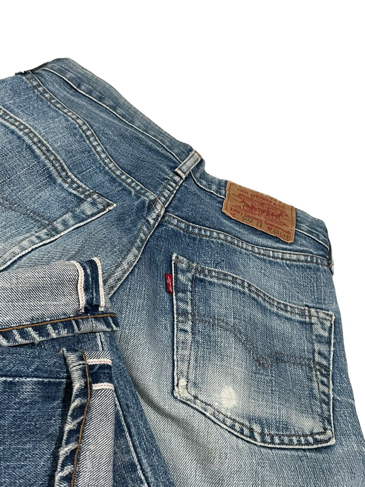 Levi's × Vintage Vintage 1991 Levis Lot 502 XX E Selvedge Denim Size US 28 / EU 44 - 2 Thumbnail