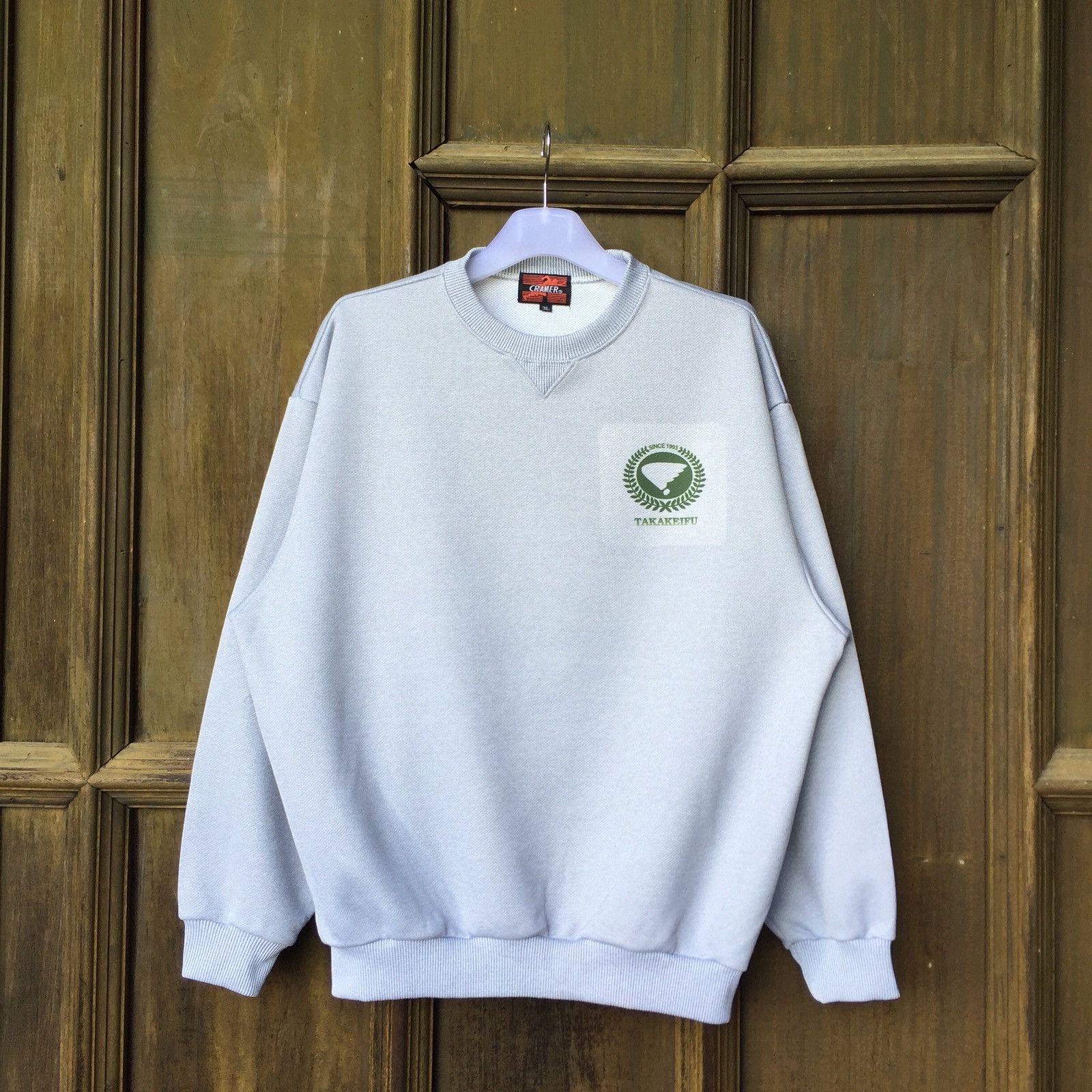 Vintage CRAMER Sweatshirt Spell Out Small Logo.. TAKAKEIFU 1993 Size US L / EU 52-54 / 3 - 1 Thumbnail