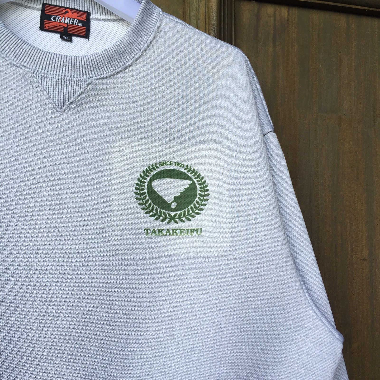 Vintage CRAMER Sweatshirt Spell Out Small Logo.. TAKAKEIFU 1993 Size US L / EU 52-54 / 3 - 3 Thumbnail
