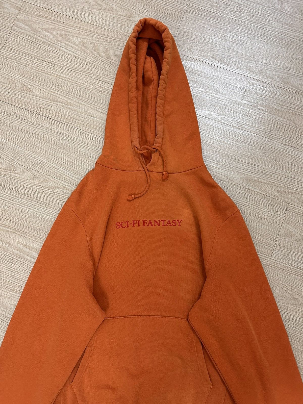 Sci-Fi Fantasy Sci-Fi Fantasy Orange Red Font Spellout Hoodie Size US L / EU 52-54 / 3 - 3 Thumbnail