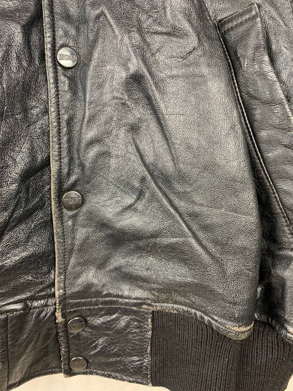 Michiko Koshino London Vintage Michiko London Embroidered Logo Leather Bomber Size US L / EU 52-54 / 3 - 4 Thumbnail