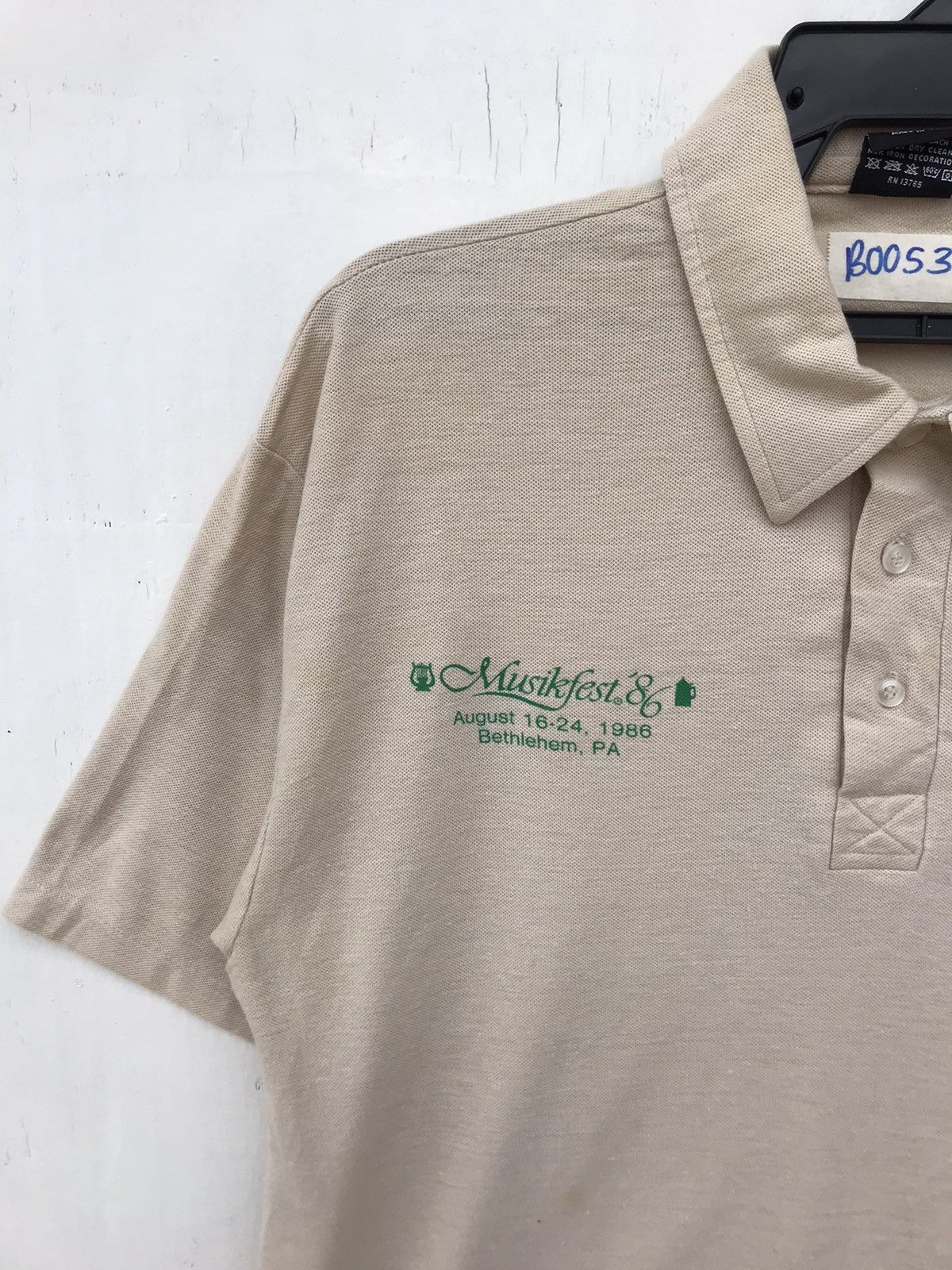 Band Tees Vintage Musikfest 86 Polo Shirt Size US XL / EU 56 / 4 - 3 Thumbnail