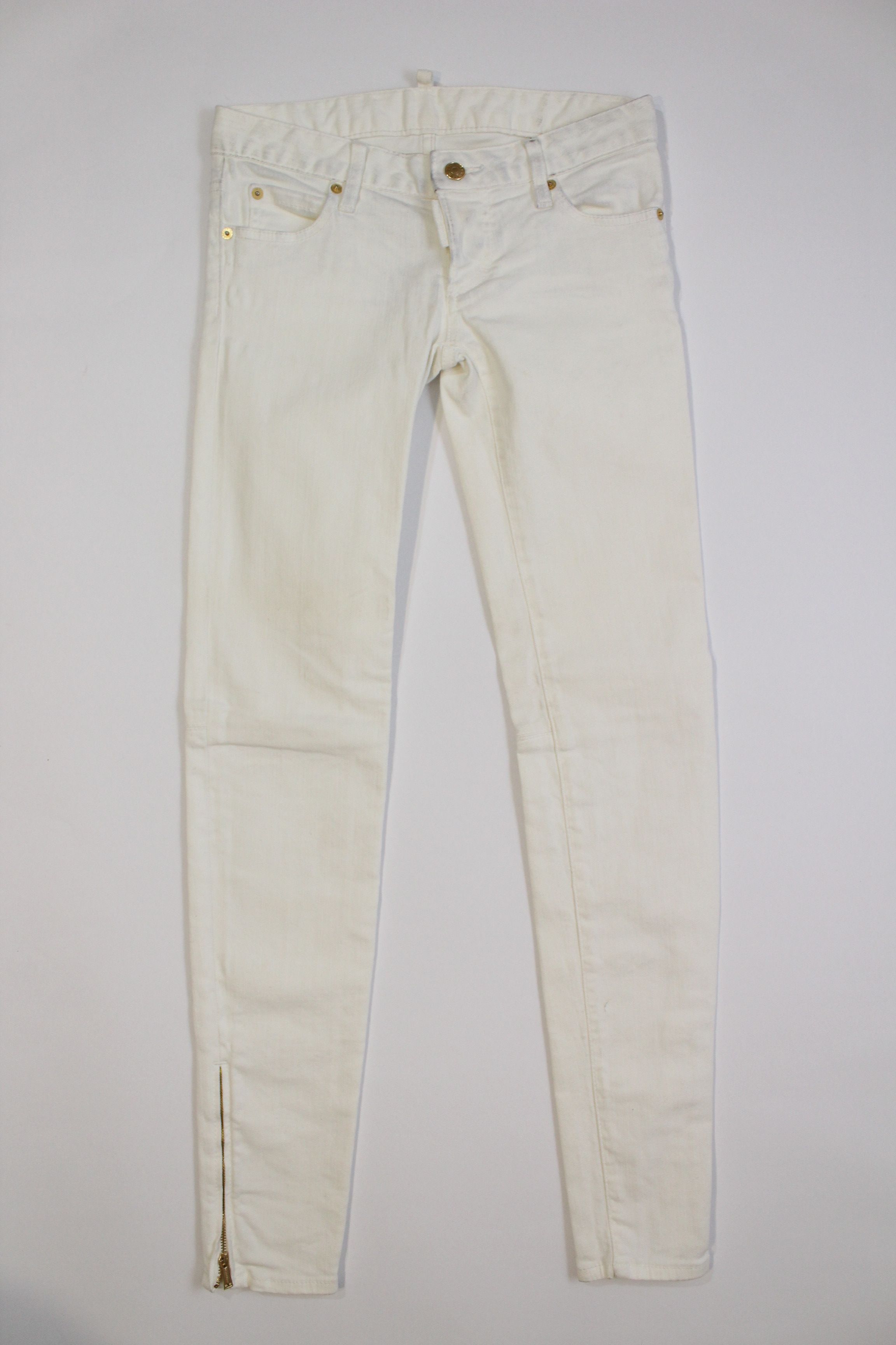 Dsquared2 💥 Dsquared2 Jeans Denim White Made In Italy Hype Rare Size US 26 / EU 42 - 2 Thumbnail
