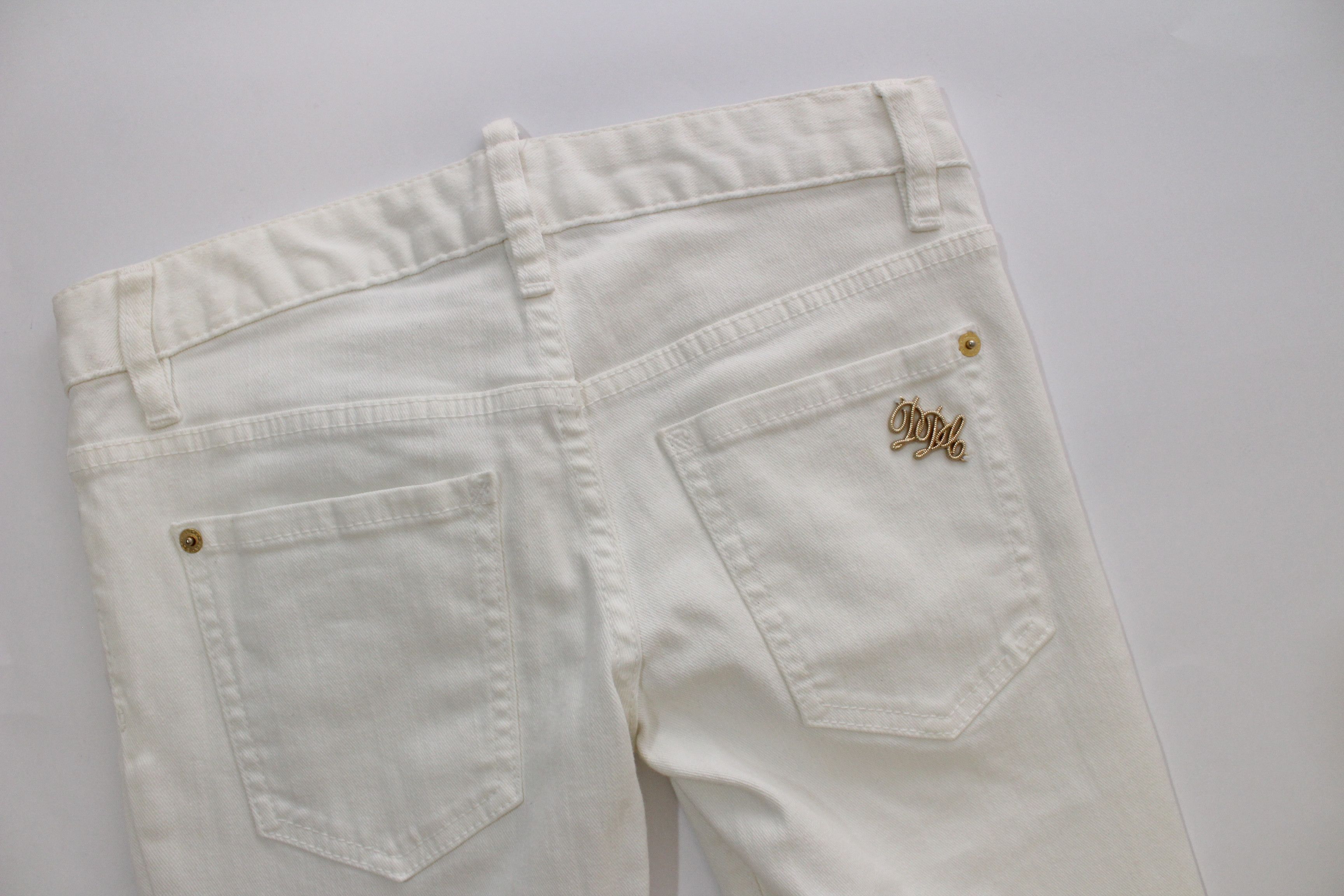 Dsquared2 💥 Dsquared2 Jeans Denim White Made In Italy Hype Rare Size US 26 / EU 42 - 15 Thumbnail