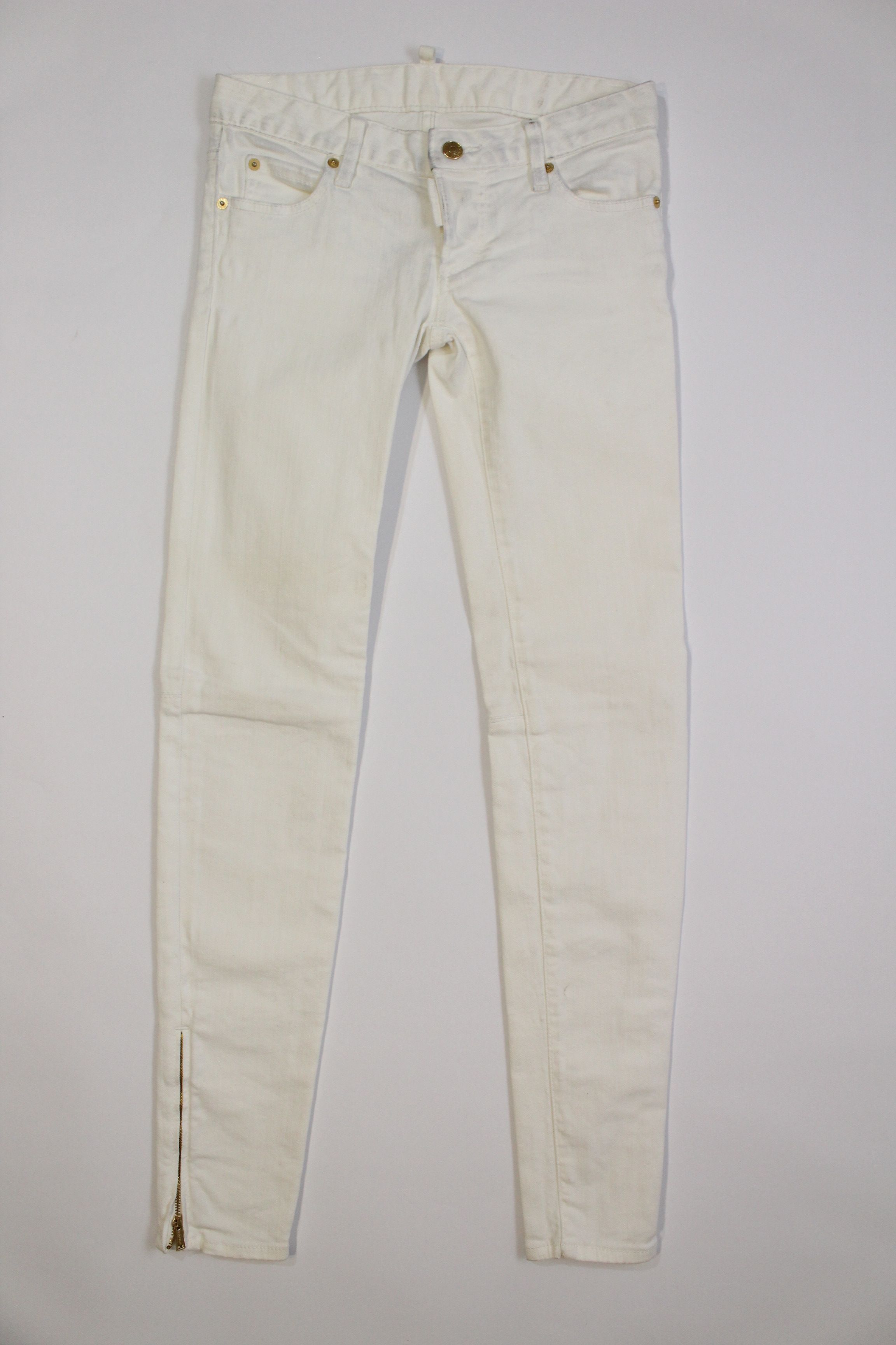 Dsquared2 💥 Dsquared2 Jeans Denim White Made In Italy Hype Rare Size US 26 / EU 42 - 4 Thumbnail