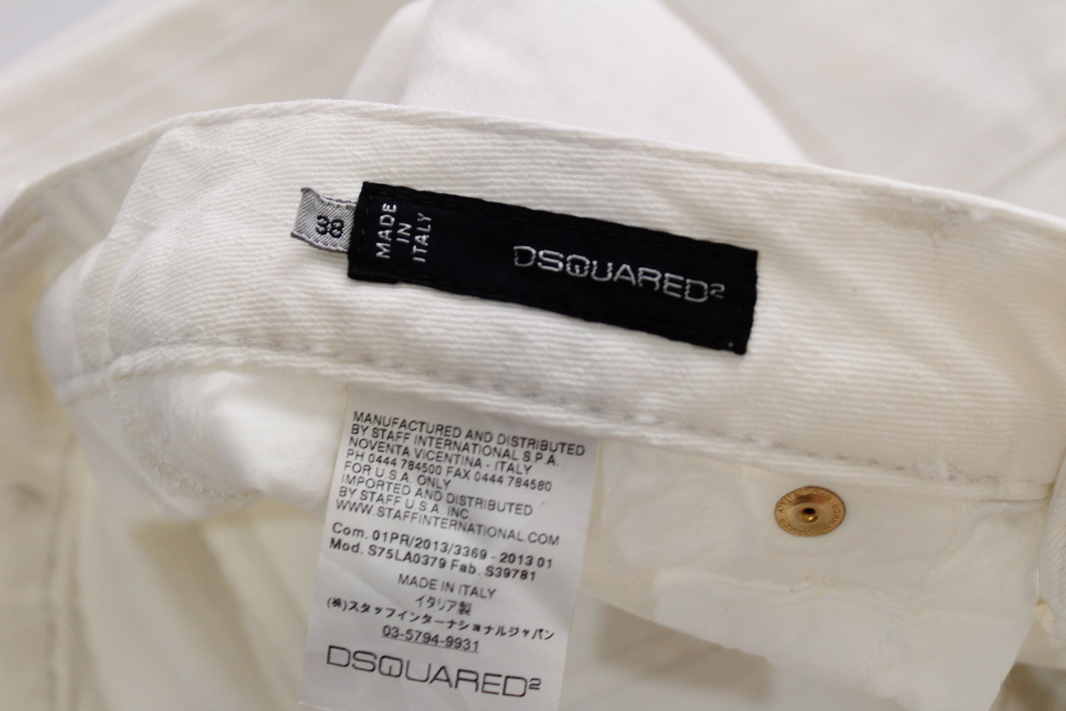 Dsquared2 💥 Dsquared2 Jeans Denim White Made In Italy Hype Rare Size US 26 / EU 42 - 20 Thumbnail