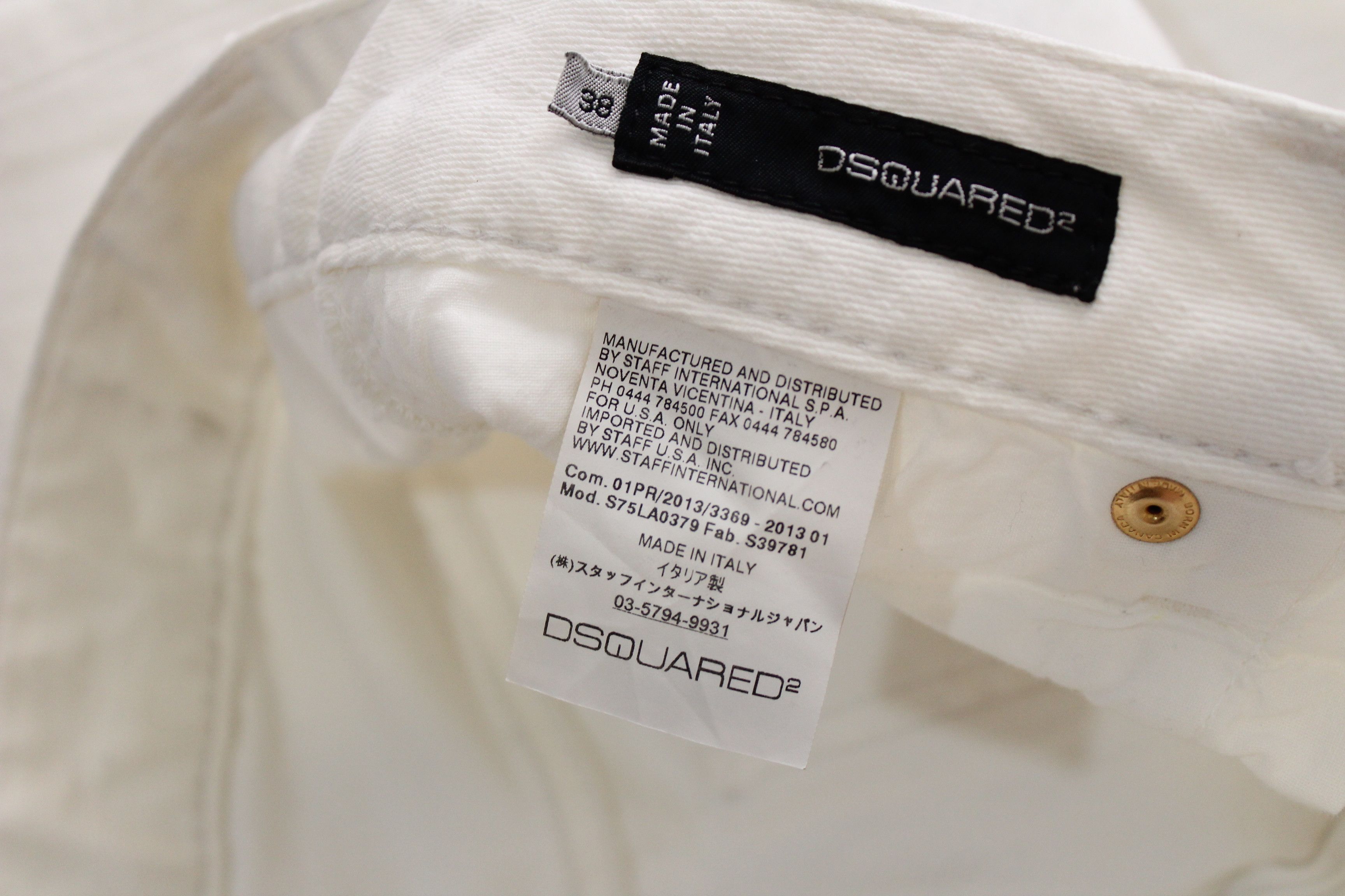 Dsquared2 💥 Dsquared2 Jeans Denim White Made In Italy Hype Rare Size US 26 / EU 42 - 19 Thumbnail