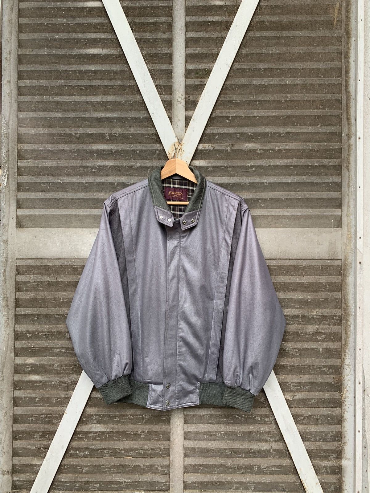 Vintage 🔥Vintage EXCEED Grey Bomber Jacket Size US M / EU 48-50 / 2 - 2 Thumbnail