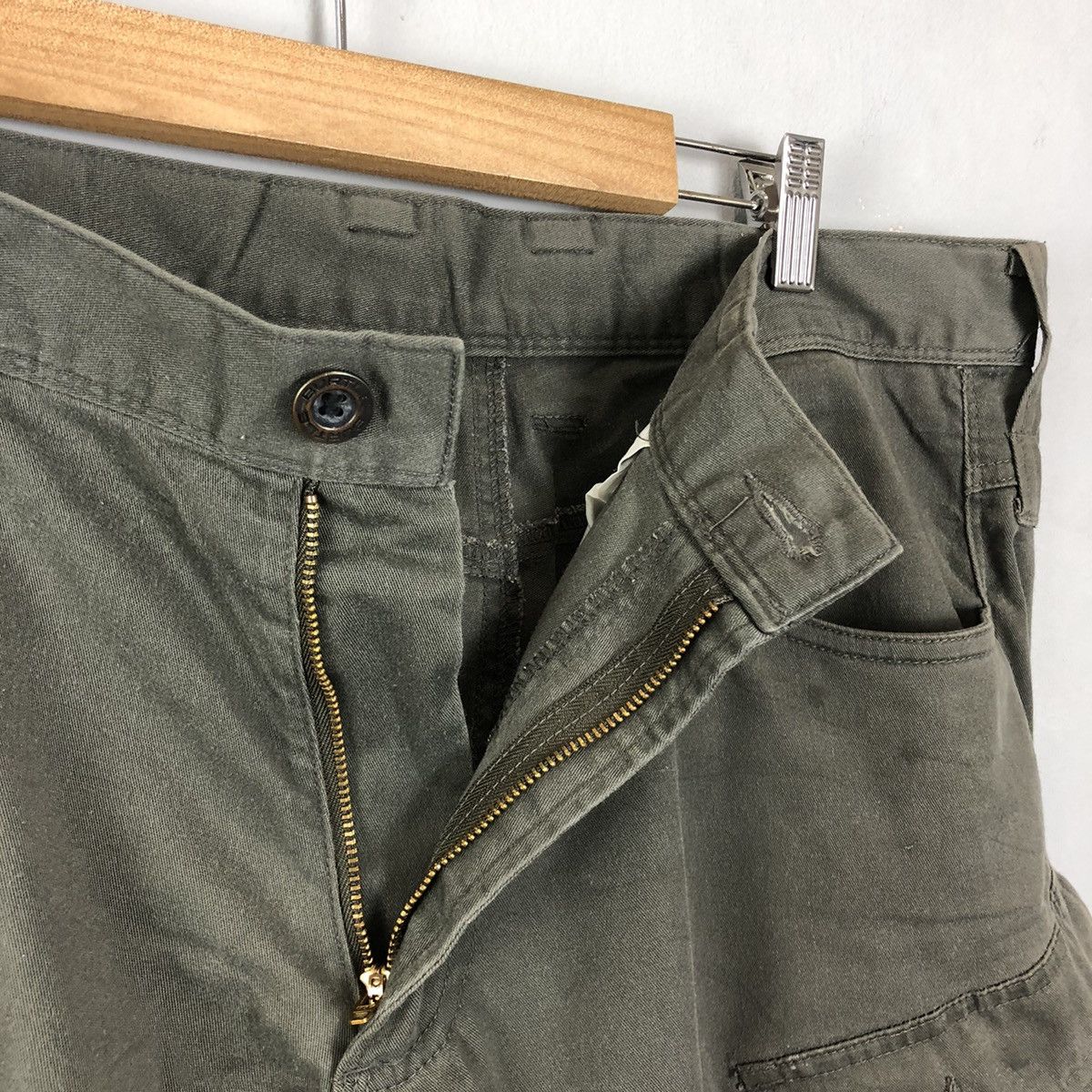Japanese Brand DLL Burtle Grey Multipocket Tactical Cargo Pants #c1297 Size US 35 - 9 Thumbnail