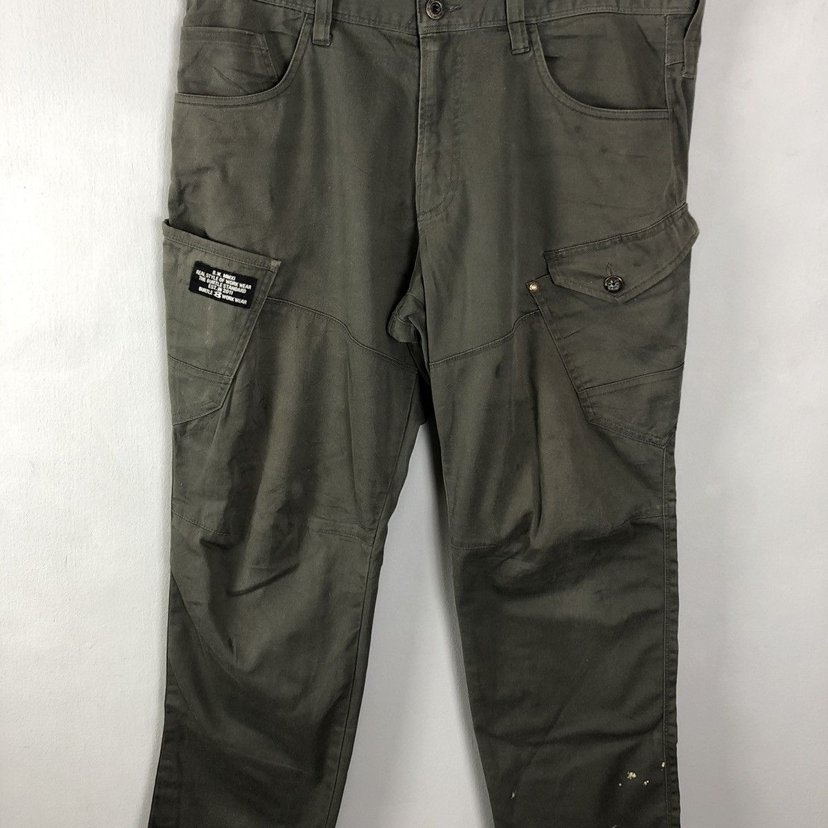 Japanese Brand DLL Burtle Grey Multipocket Tactical Cargo Pants #c1297 Size US 35 - 4 Thumbnail