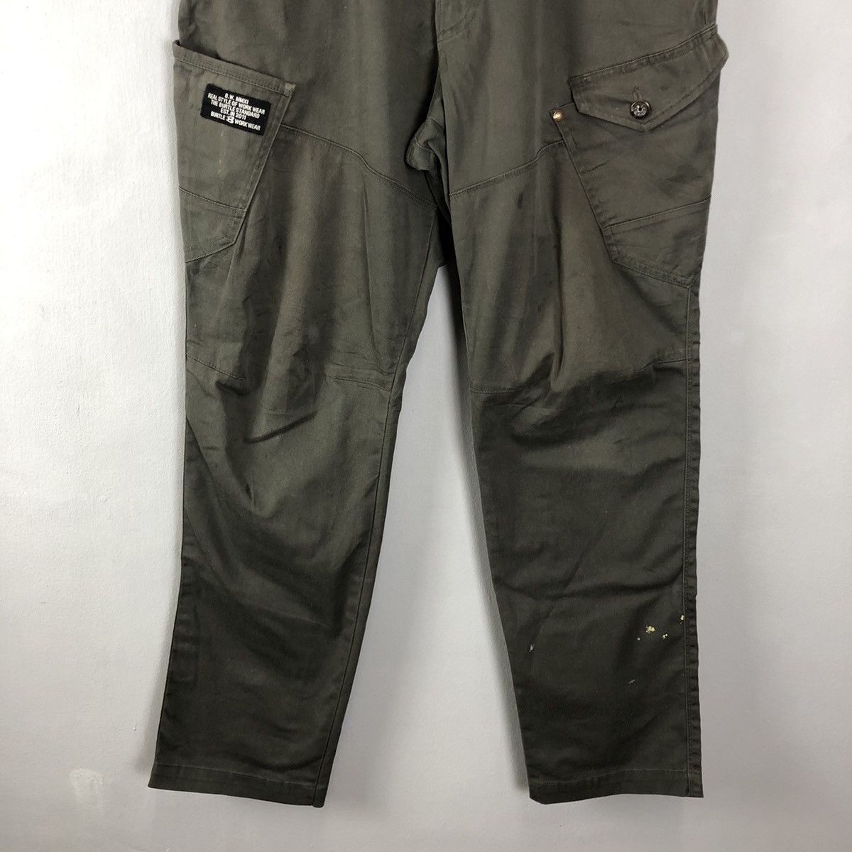 Japanese Brand DLL Burtle Grey Multipocket Tactical Cargo Pants #c1297 Size US 35 - 3 Thumbnail