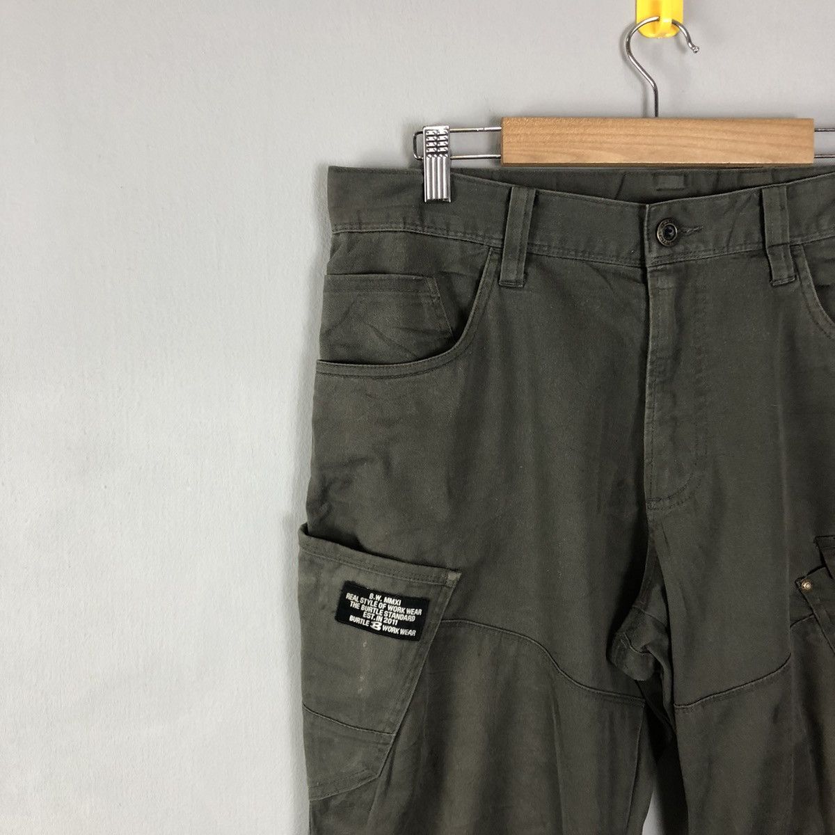 Japanese Brand DLL Burtle Grey Multipocket Tactical Cargo Pants #c1297 Size US 35 - 6 Thumbnail