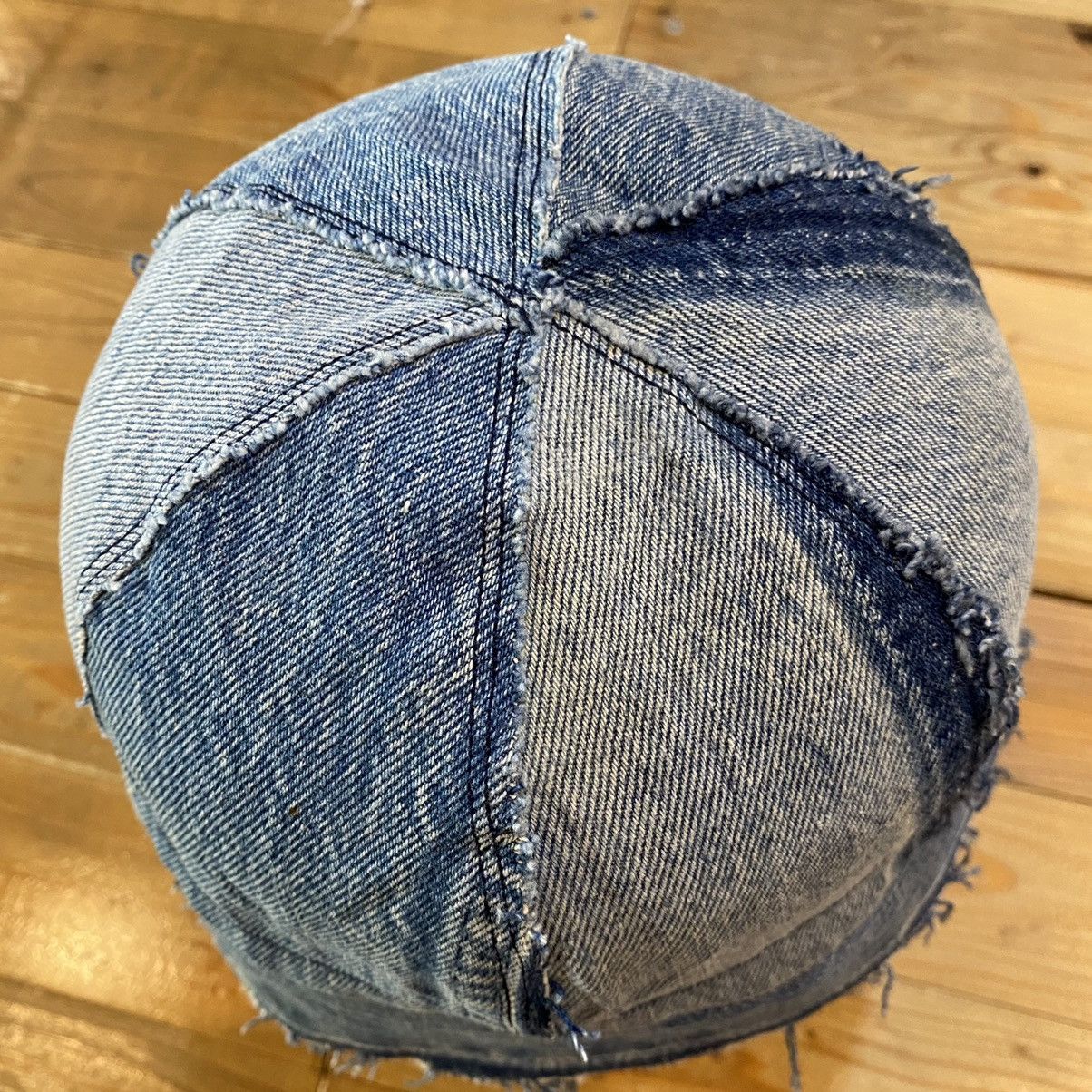Blue Blue Japan Blue/Blue Japanese Brand Denim Jeans Distressed Bucket Hats Size ONE SIZE - 5 Thumbnail