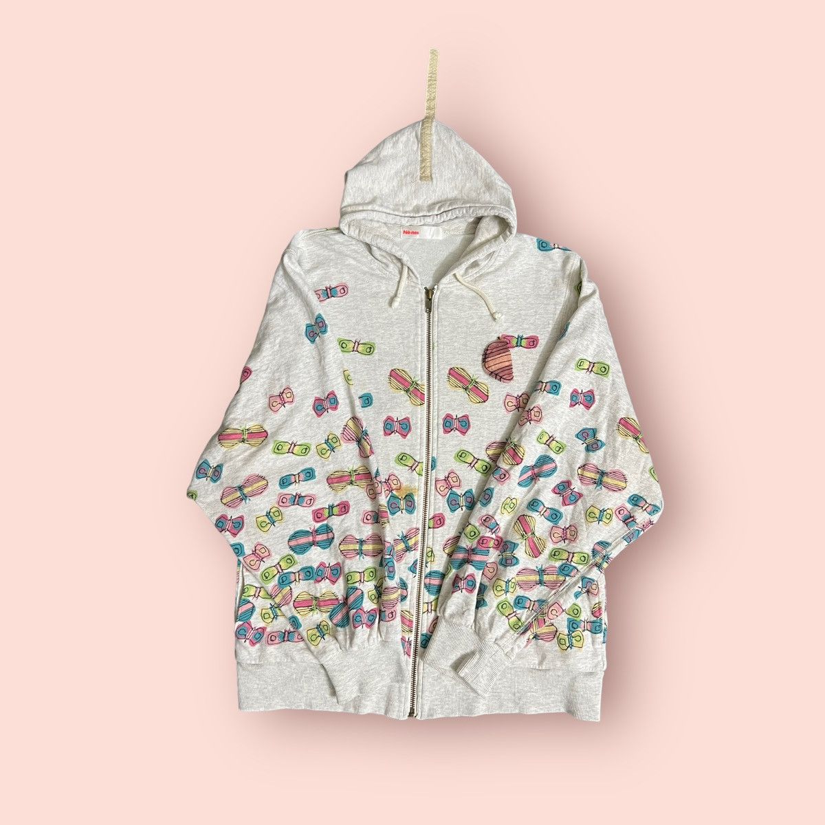 Issey Miyake × Japanese Brand × Ne-Net VINTAGE NE-NET (ISSEY MIYAKE) BUTTERFLIES HOODIE Size XS / US 0-2 / IT 36-38 - 3 Thumbnail