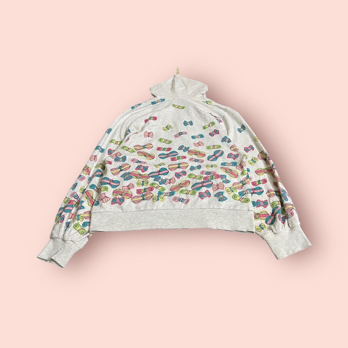Issey Miyake × Japanese Brand × Ne-Net VINTAGE NE-NET (ISSEY MIYAKE) BUTTERFLIES HOODIE Size XS / US 0-2 / IT 36-38 - 19 Thumbnail