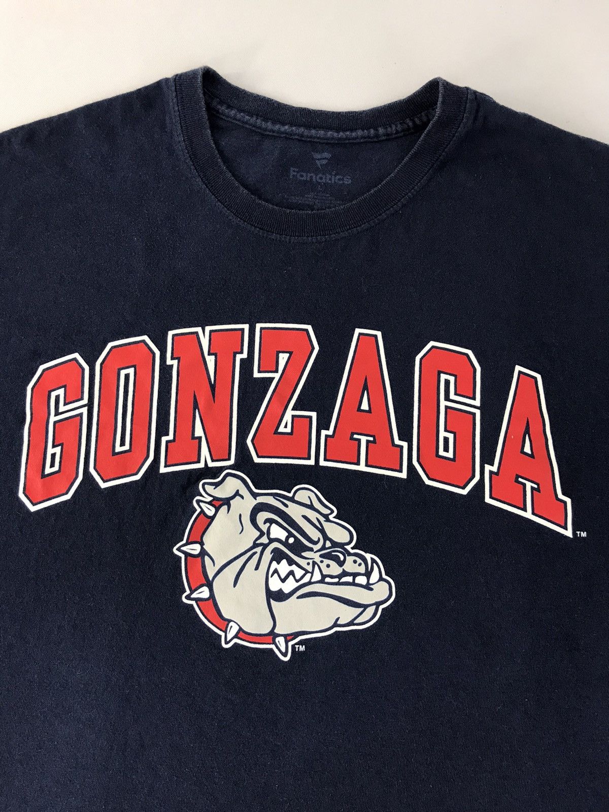 NBA × Vintage Fanatics Gonzaga Basketball Apparel Bulldog Graphic Tee Size US L / EU 52-54 / 3 - 4 Thumbnail
