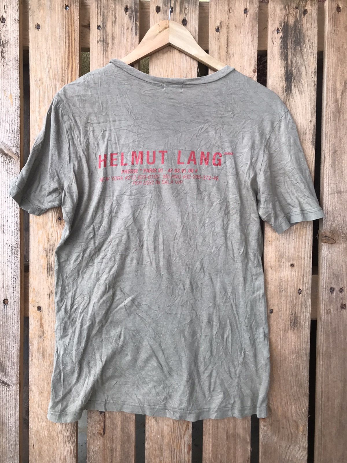 image of Archival Clothing x Helmut Lang Archival 1996 Helmut Lang Mary Tee in Brown, Men's (Size Small)