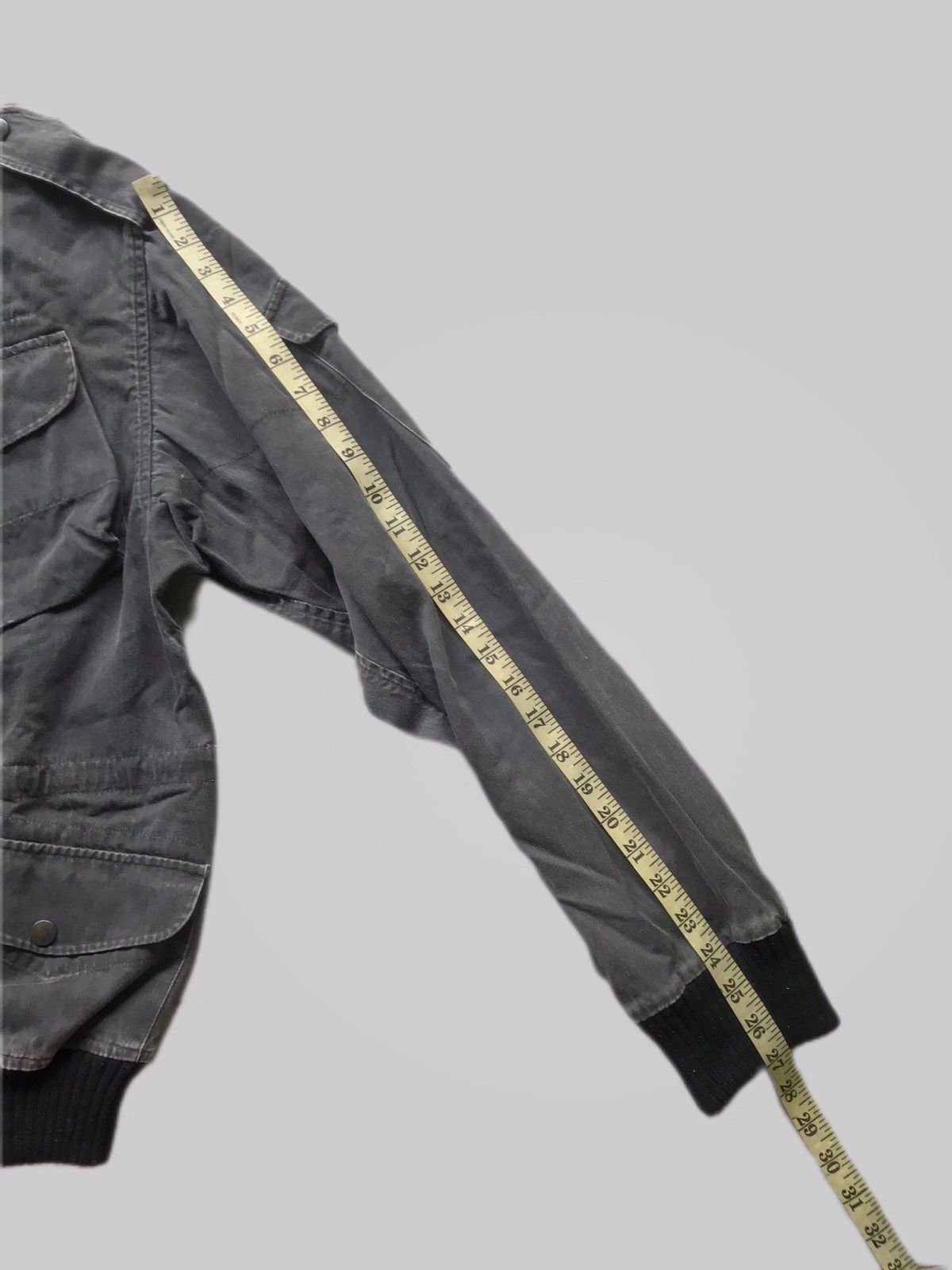 Allsaints Washed Grey Cargo Bomber Jacket Size US M / EU 48-50 / 2 - 12 Thumbnail