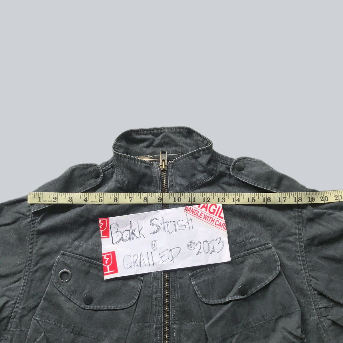 Allsaints Washed Grey Cargo Bomber Jacket Size US M / EU 48-50 / 2 - 11 Thumbnail