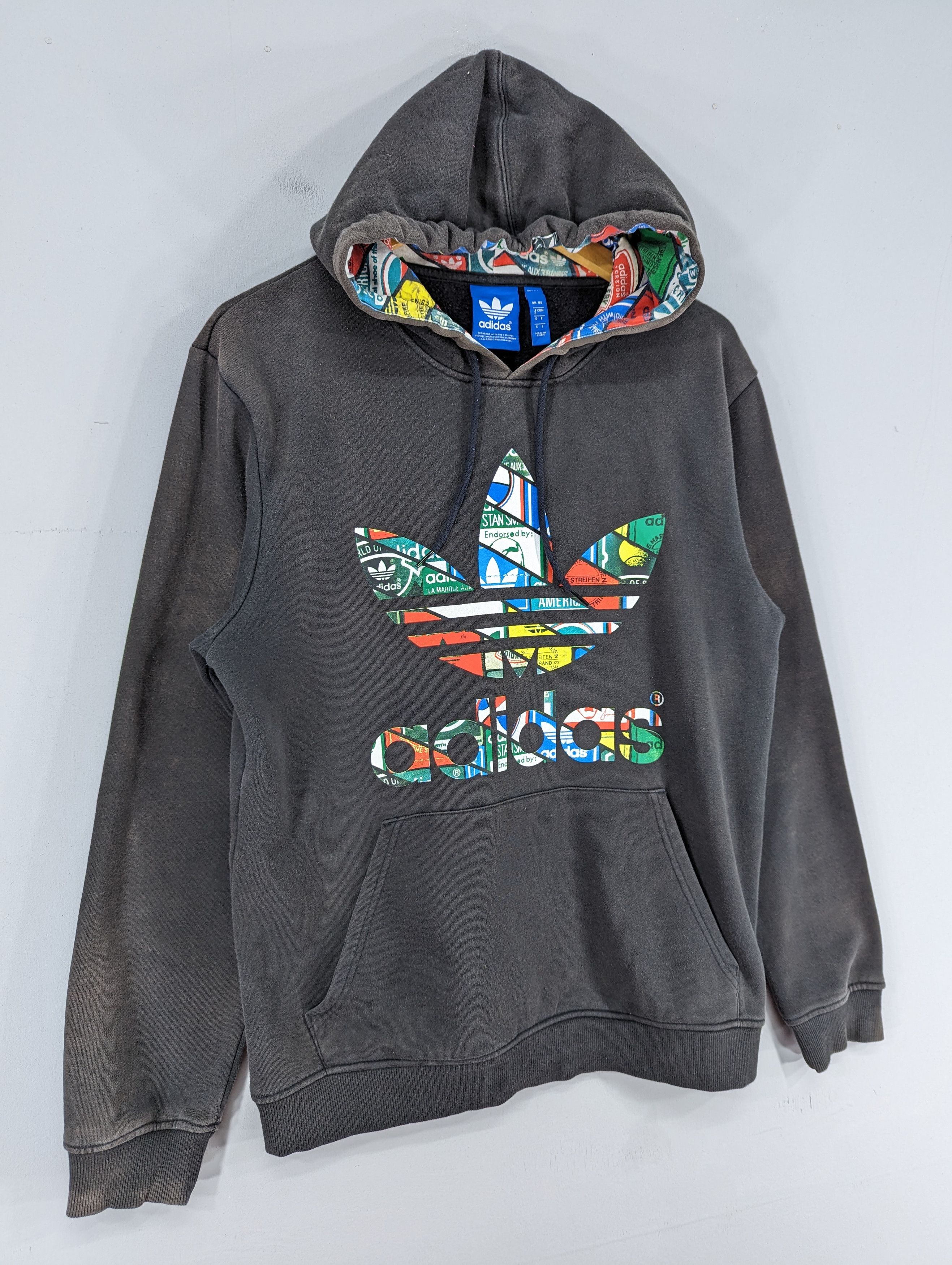 Adidas 🔥RARE🔥Adidas Big Logo Sun Faded Hoodie Size US M / EU 48-50 / 2 - 2 Thumbnail
