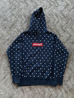 Cdg supreme polka outlet dot hoodie