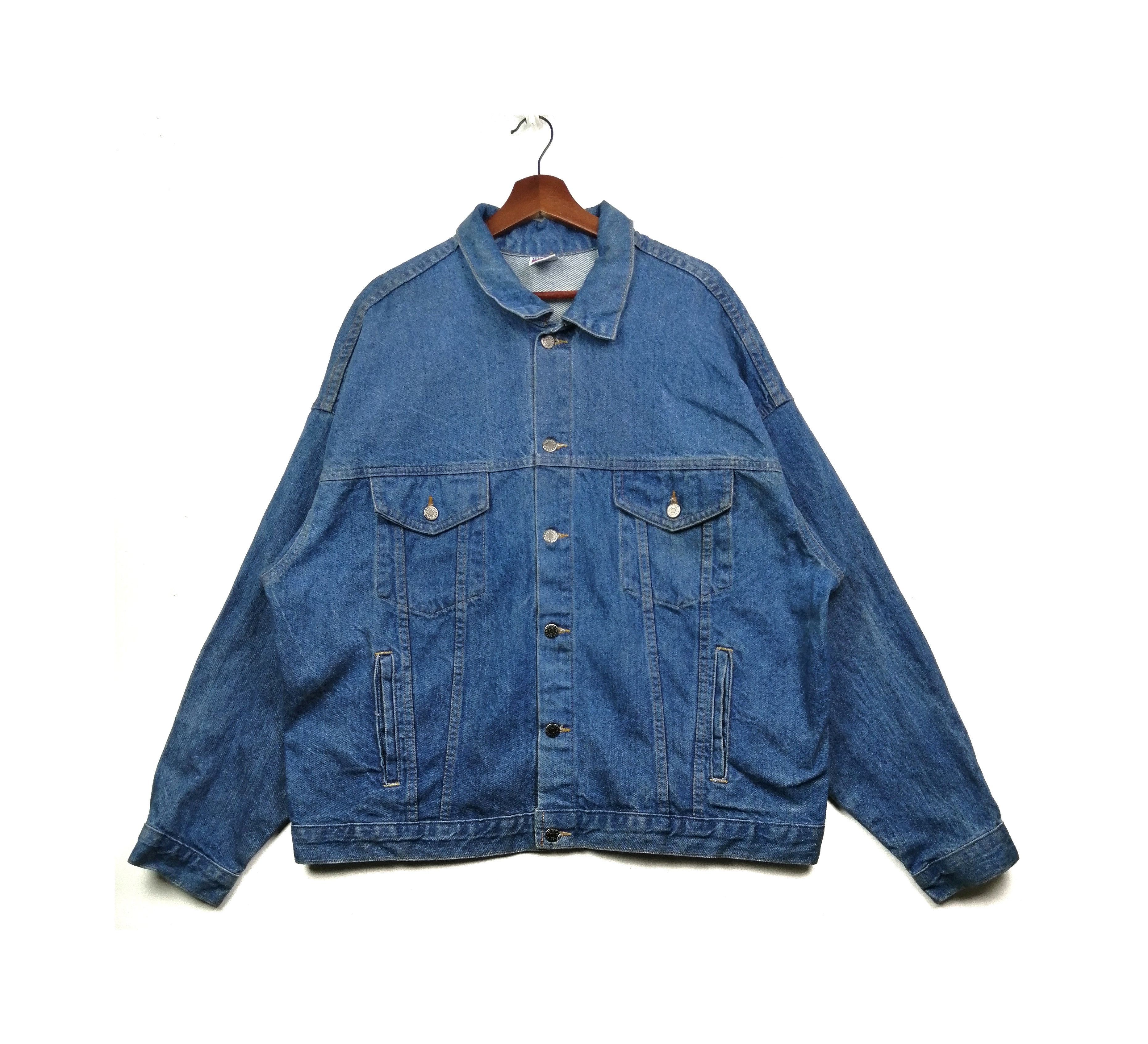 Other Vintage!! Tyca Denim Jacket Big Logo International Size US XL / EU 56 / 4 - 3 Thumbnail