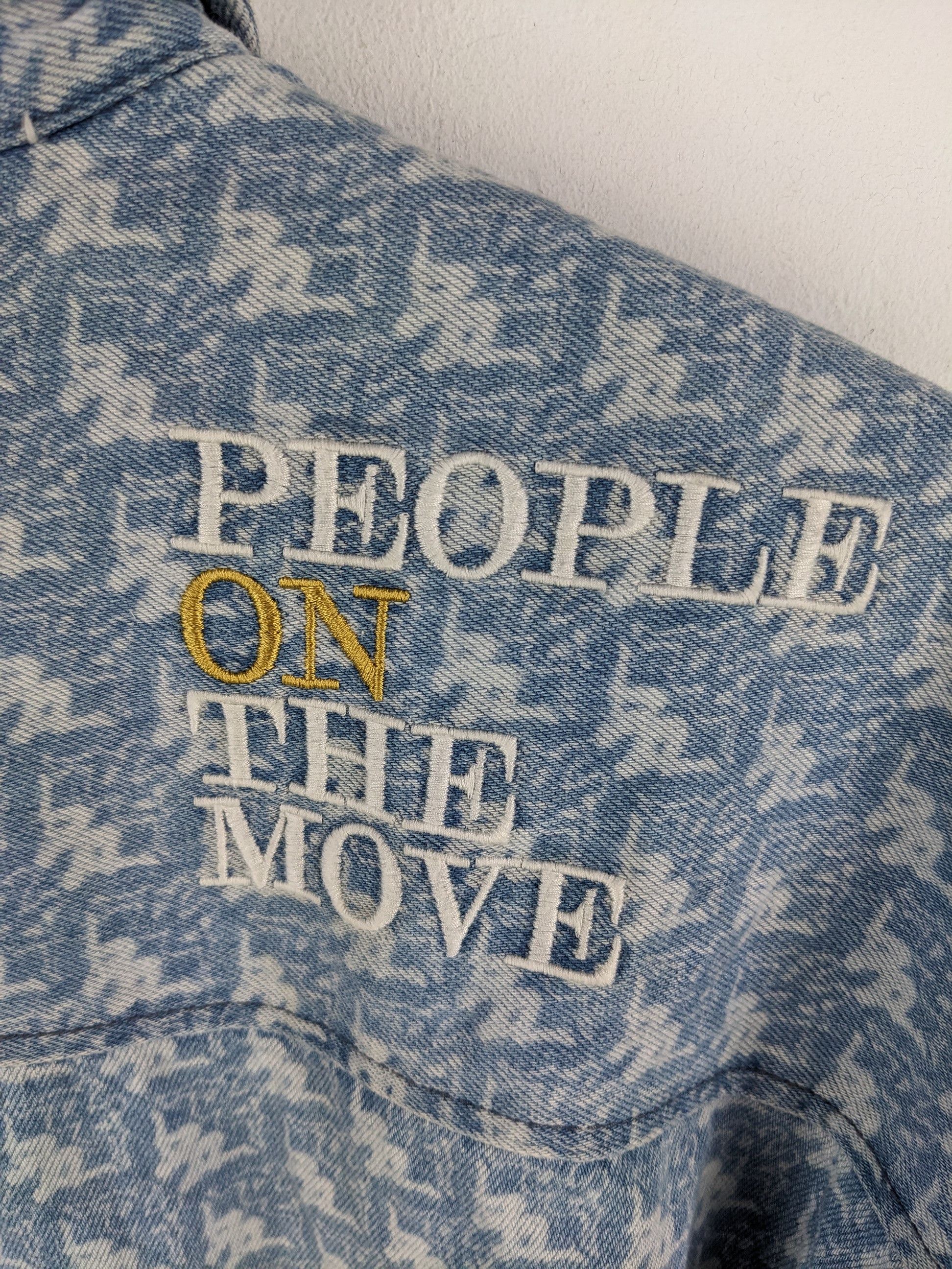 GU × Japanese Brand × Kappa GU X Kappa Monogram Denim Jacket Oversized Size S-L Size US L / EU 52-54 / 3 - 16 Thumbnail
