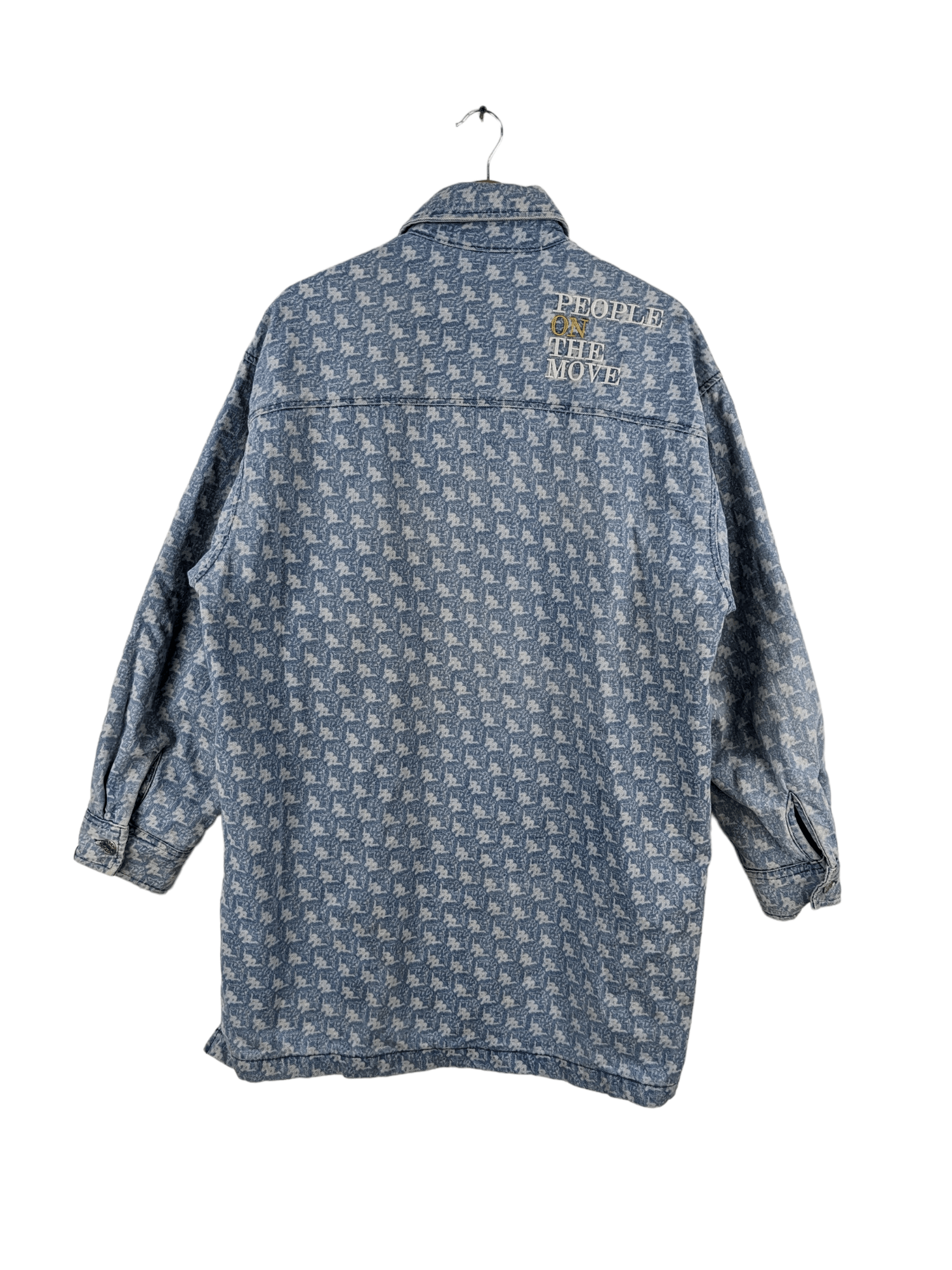 GU × Japanese Brand × Kappa GU X Kappa Monogram Denim Jacket Oversized Size S-L Size US L / EU 52-54 / 3 - 2 Thumbnail