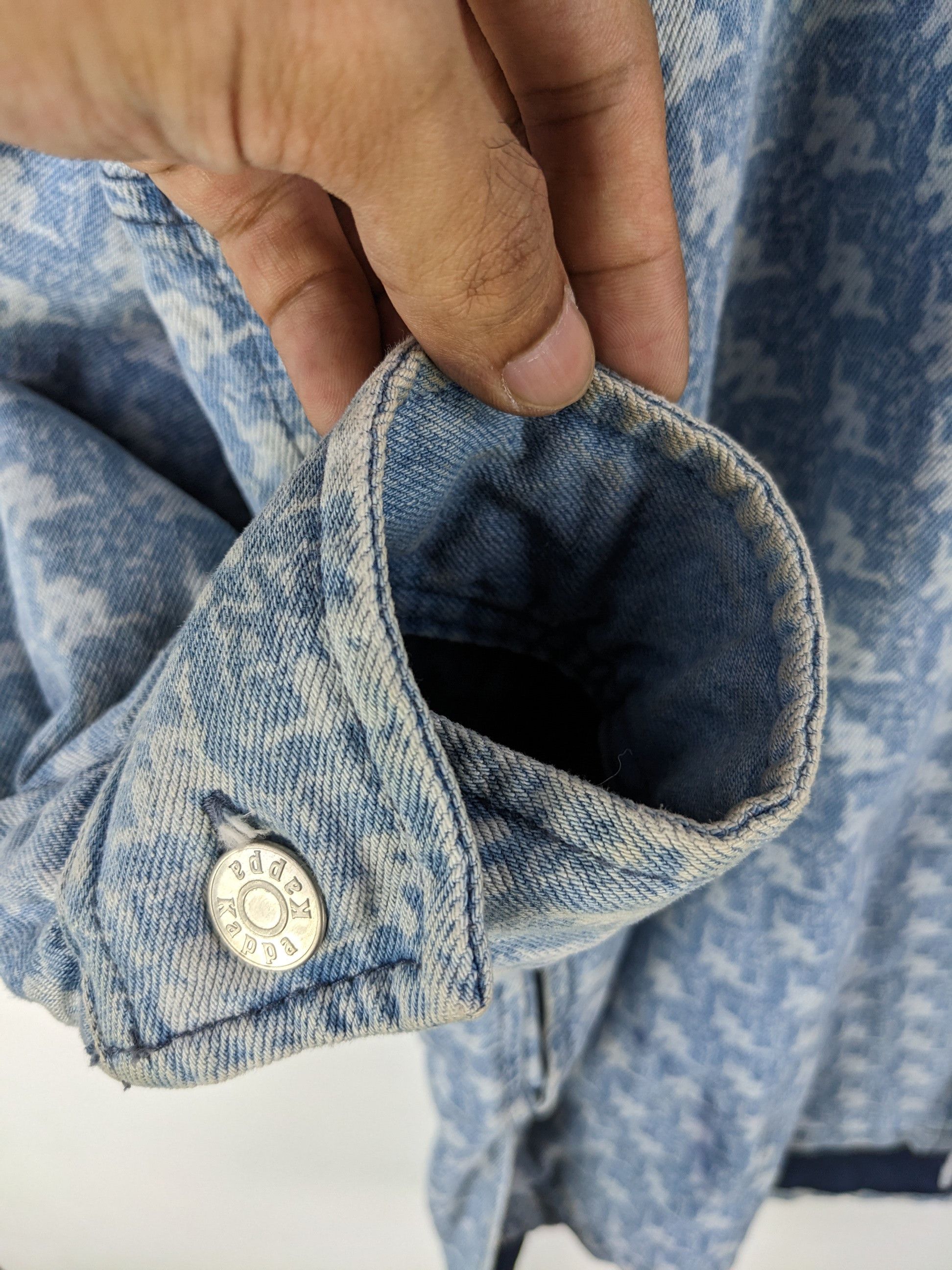 GU × Japanese Brand × Kappa GU X Kappa Monogram Denim Jacket Oversized Size S-L Size US L / EU 52-54 / 3 - 8 Thumbnail