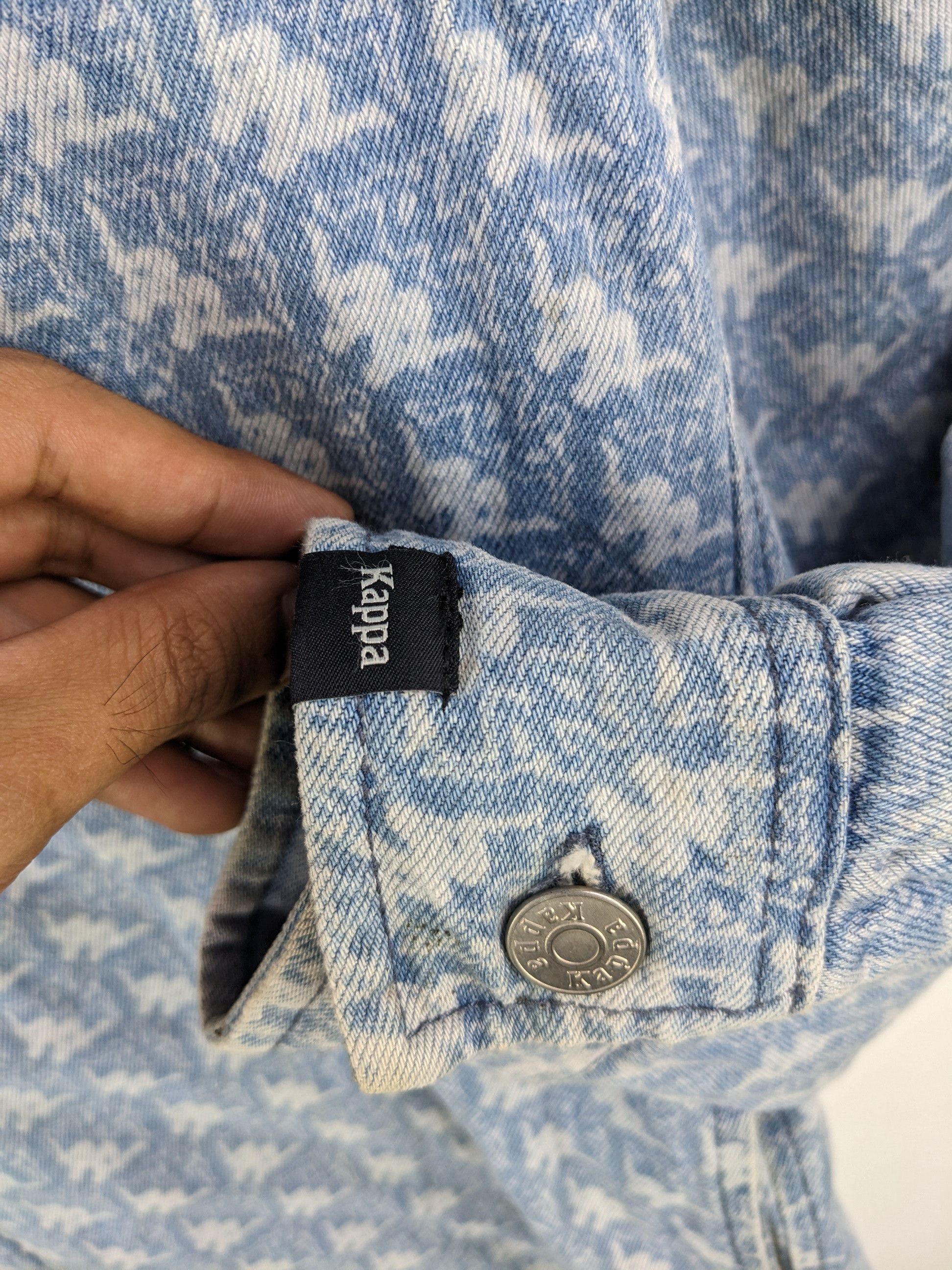GU × Japanese Brand × Kappa GU X Kappa Monogram Denim Jacket Oversized Size S-L Size US L / EU 52-54 / 3 - 7 Thumbnail
