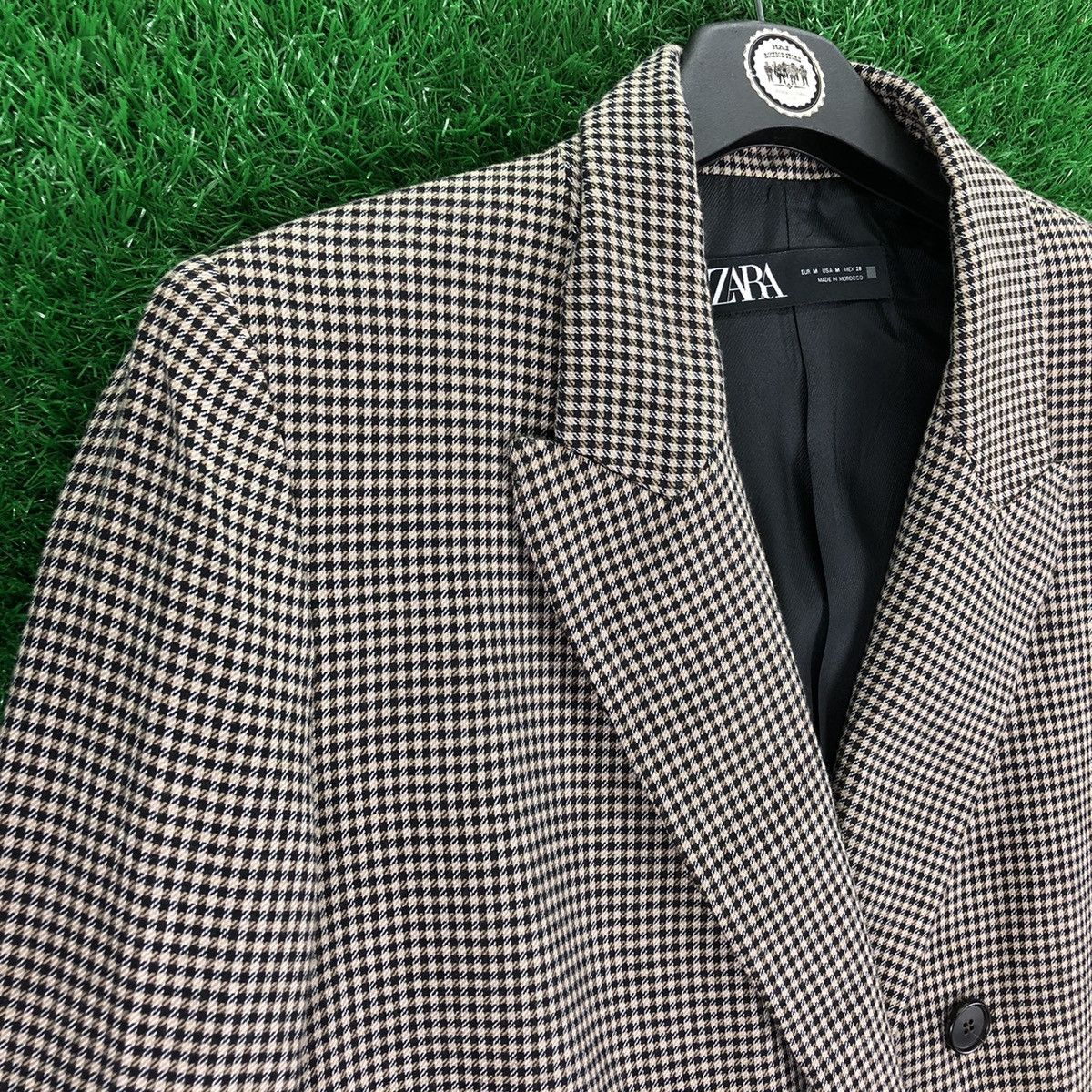 Zara Zara Women Coat Jacket Double Breasted Checker Size M / US 6-8 / IT 42-44 - 2 Thumbnail