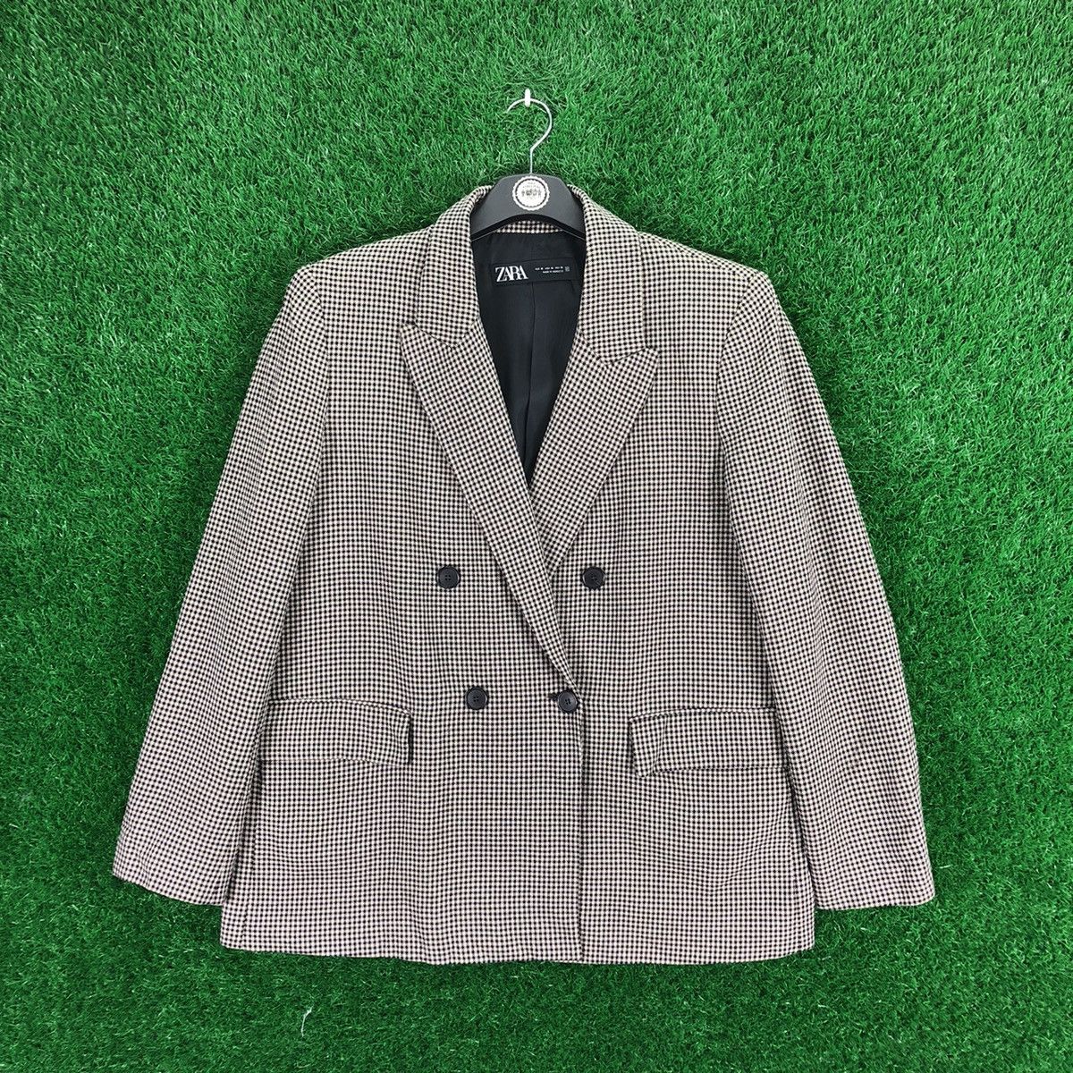 Zara Zara Women Coat Jacket Double Breasted Checker Size M / US 6-8 / IT 42-44 - 1 Thumbnail
