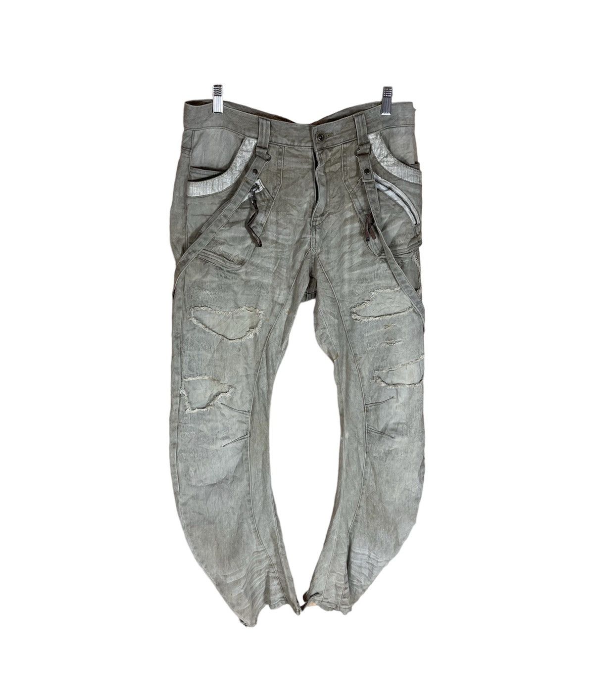 PPFM 🔥 PPFM curved Seam Distress Jeans Kapital Design Size US 32 / EU 48 - 3 Thumbnail