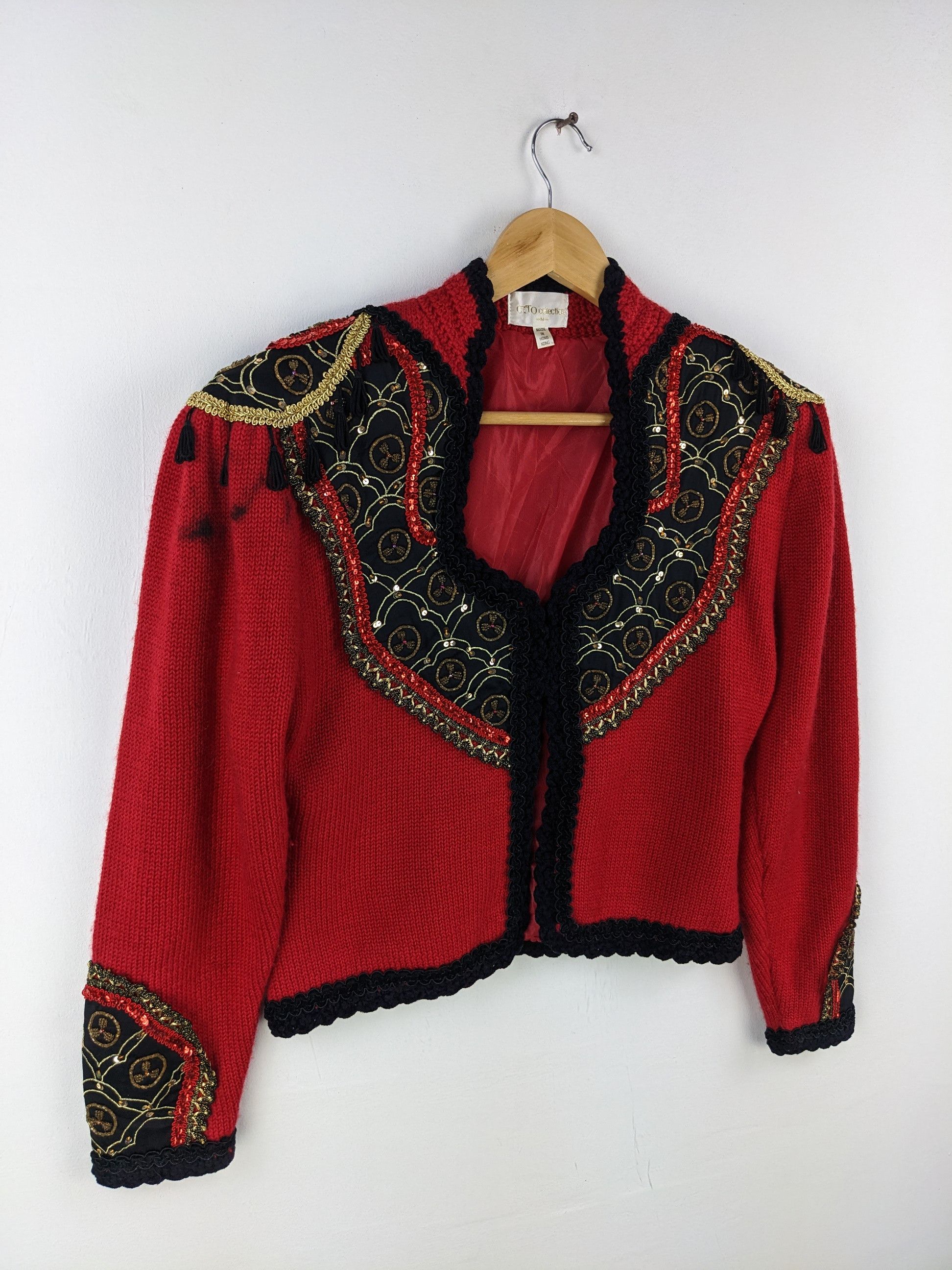 Japanese Brand × Otto × Vintage 🇯🇵 Vintage 1990s Wool Knit Cardigan Cropped By Otto Size M / US 6-8 / IT 42-44 - 7 Thumbnail
