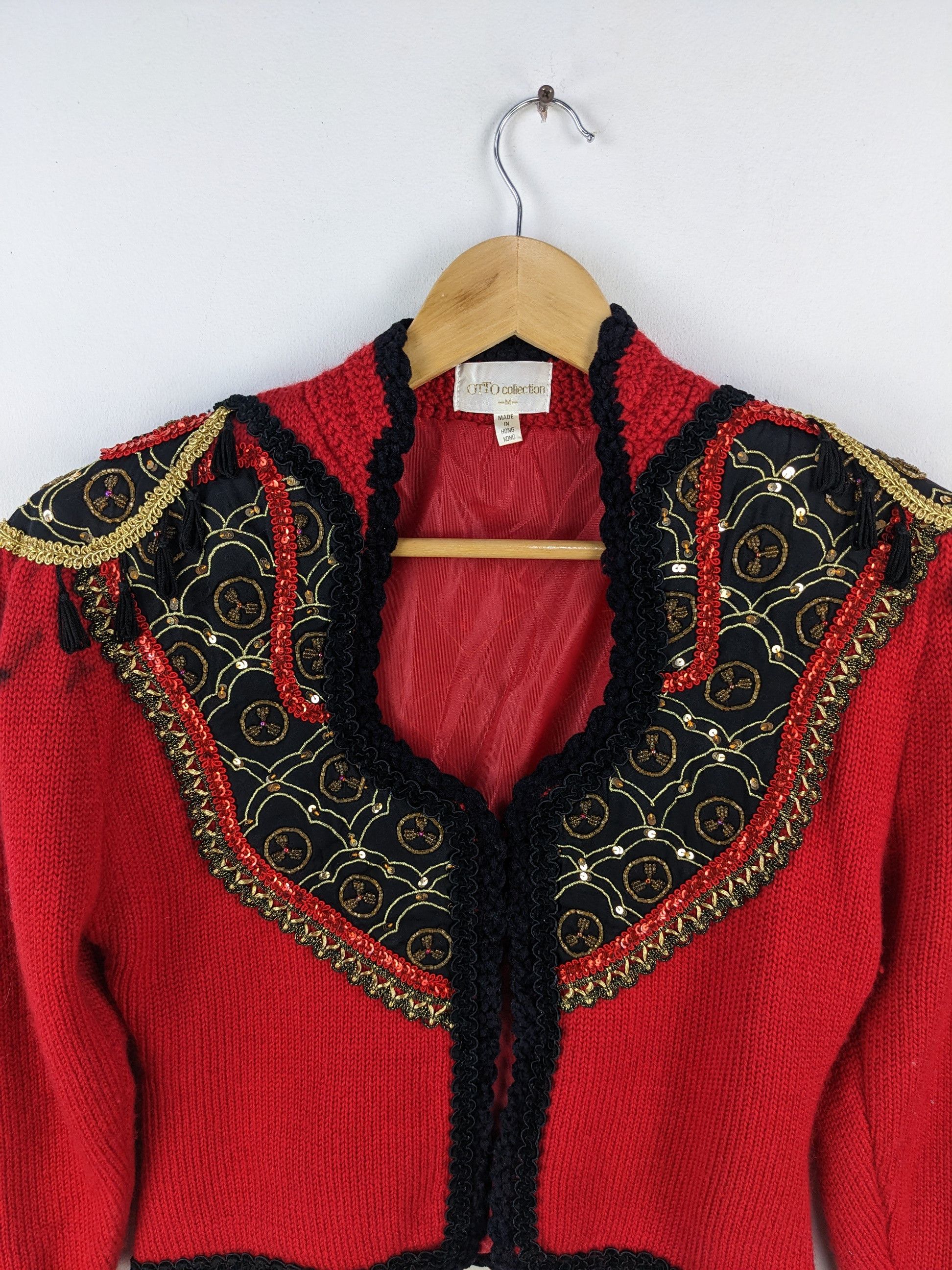 Japanese Brand × Otto × Vintage 🇯🇵 Vintage 1990s Wool Knit Cardigan Cropped By Otto Size M / US 6-8 / IT 42-44 - 12 Thumbnail