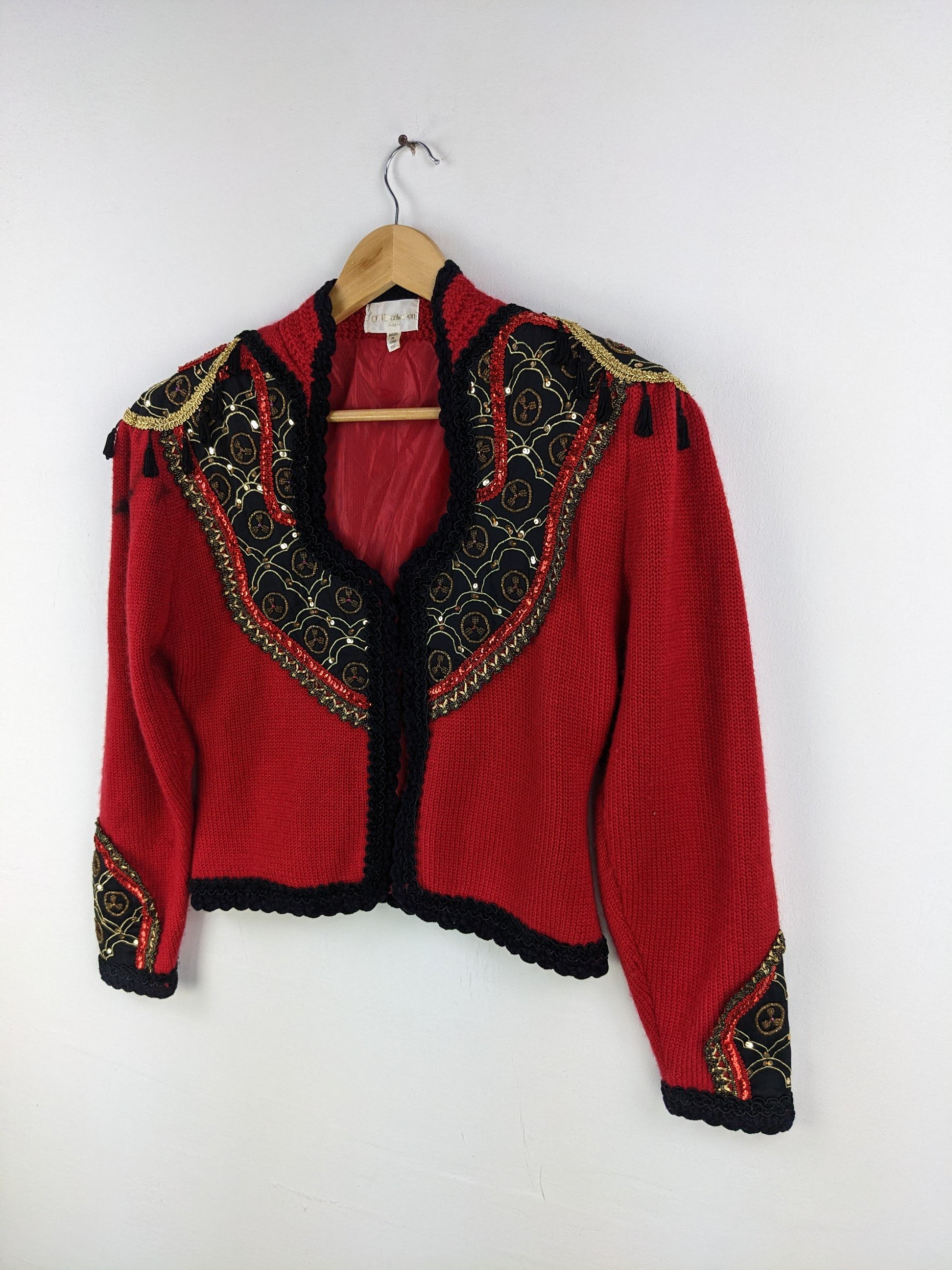 Japanese Brand × Otto × Vintage 🇯🇵 Vintage 1990s Wool Knit Cardigan Cropped By Otto Size M / US 6-8 / IT 42-44 - 6 Thumbnail