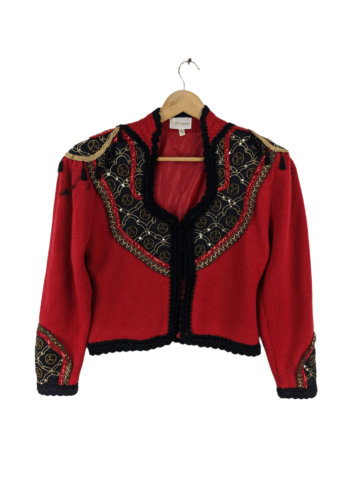 Japanese Brand × Otto × Vintage 🇯🇵 Vintage 1990s Wool Knit Cardigan Cropped By Otto Size M / US 6-8 / IT 42-44 - 1 Thumbnail
