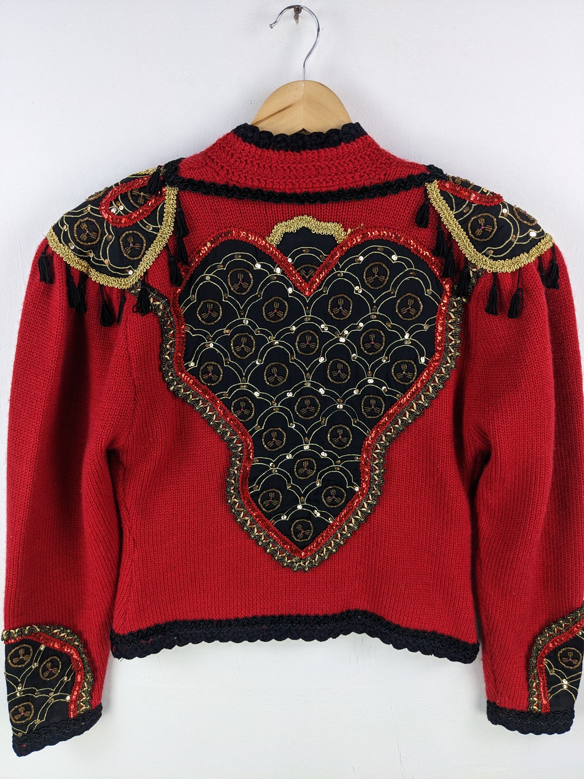 Japanese Brand × Otto × Vintage 🇯🇵 Vintage 1990s Wool Knit Cardigan Cropped By Otto Size M / US 6-8 / IT 42-44 - 16 Thumbnail