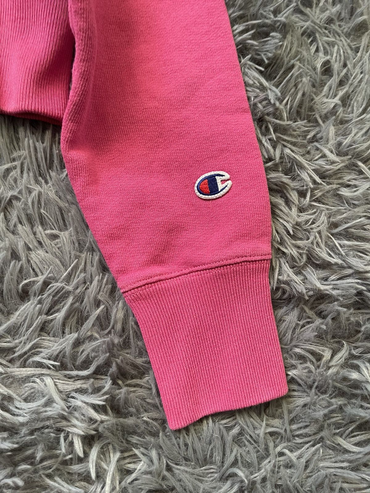 Champion × Vintage Champion 90s vintage cropped pink sweatshirt heavy cotton Size XS / US 0-2 / IT 36-38 - 2 Thumbnail