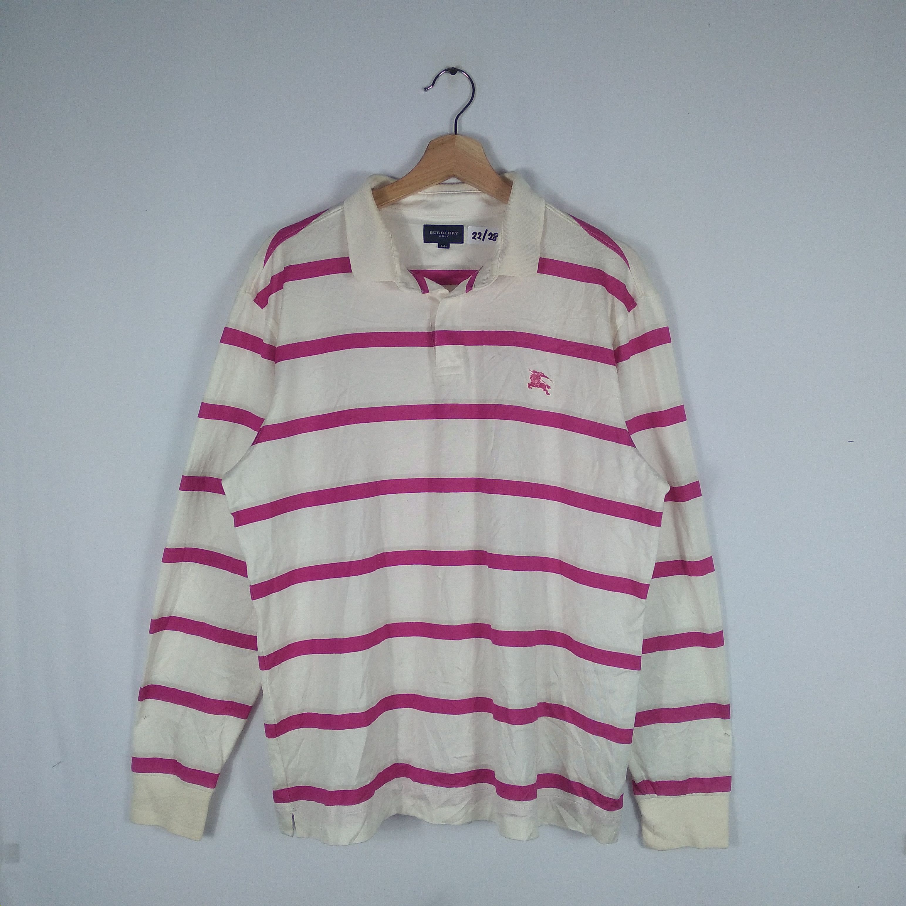 Burberry 🔥Rare🔥Burberry Golf Stripes Polo Shirts Longsleeves Tee Size US L / EU 52-54 / 3 - 1 Thumbnail