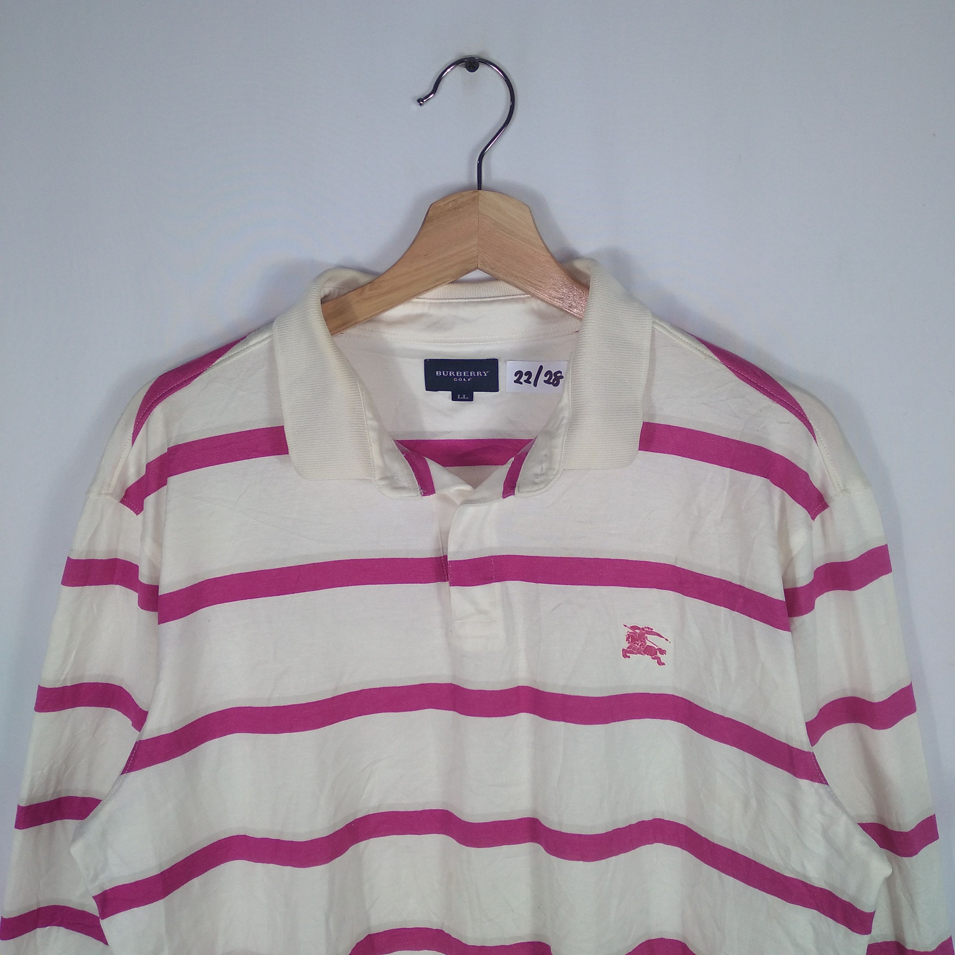 Burberry 🔥Rare🔥Burberry Golf Stripes Polo Shirts Longsleeves Tee Size US L / EU 52-54 / 3 - 2 Thumbnail